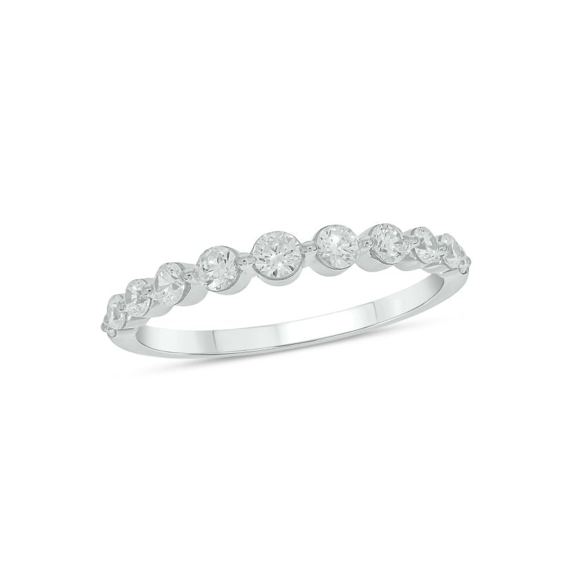 Lab Created 1/2 Carat Lab-Grown Diamond Graduation Ring in Sterling Silver