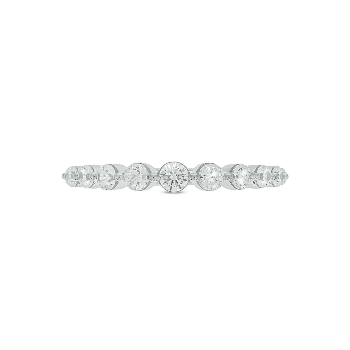 Lab Created 1/2 Carat Lab-Grown Diamond Graduation Ring in Sterling Silver