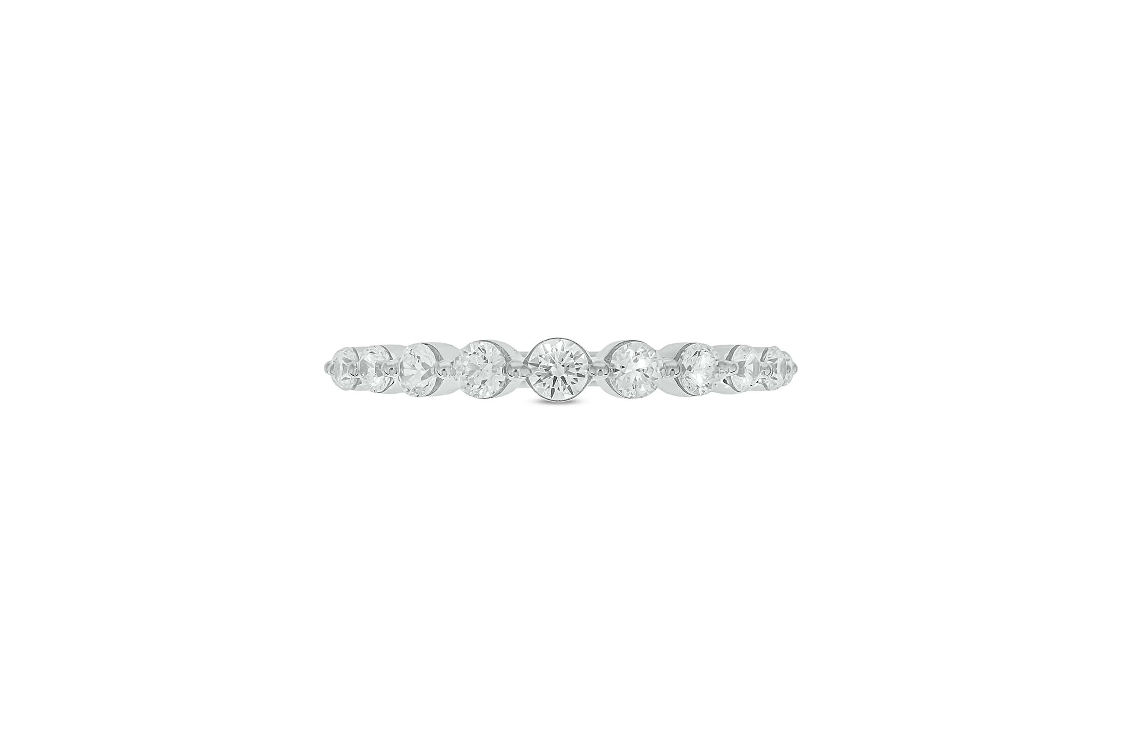 Lab Created 1/2 Carat Lab-Grown Diamond Graduation Ring in Sterling Silver