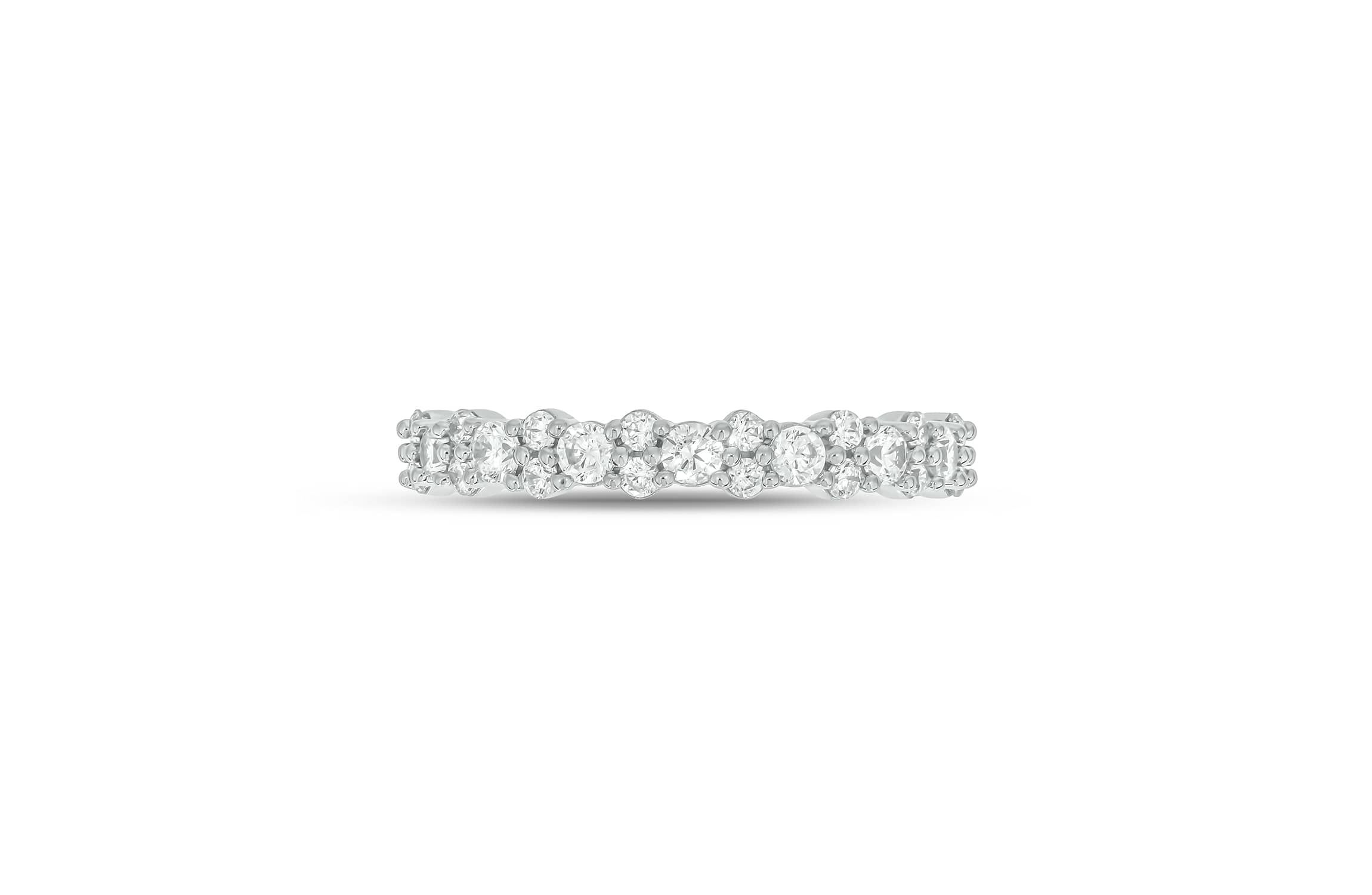 Lab Created 1/2 Carat Lab-Grown Diamond Elegant Two-Stone Anniversary Ring in Sterling Silver