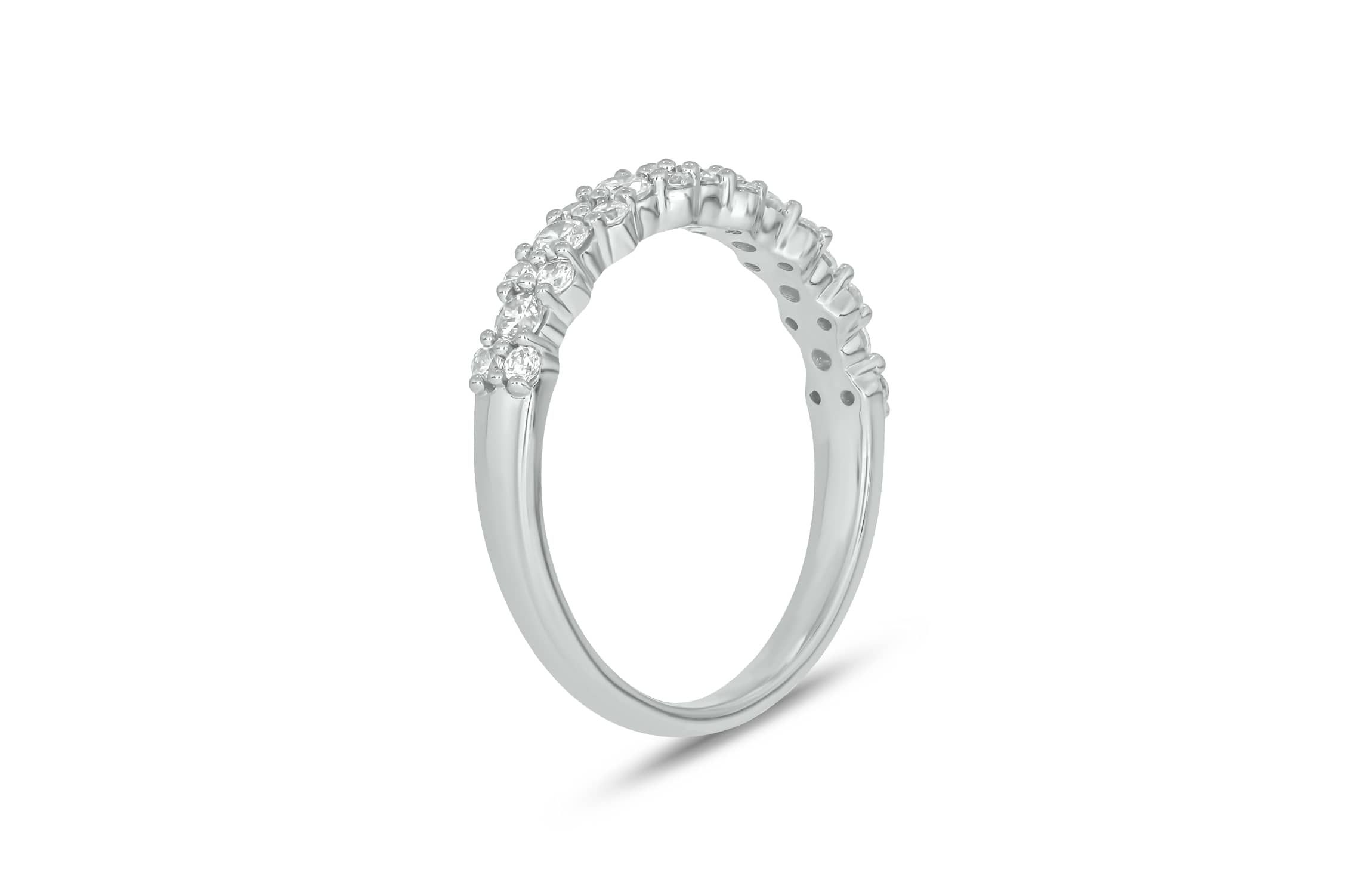 Lab Created 1/2 Carat Lab-Grown Diamond Elegant Two-Stone Anniversary Ring in Sterling Silver