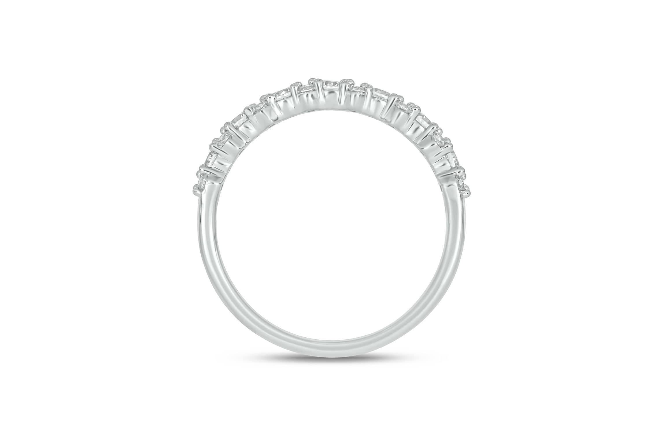 Lab Created 1/2 Carat Lab-Grown Diamond Elegant Two-Stone Anniversary Ring in Sterling Silver
