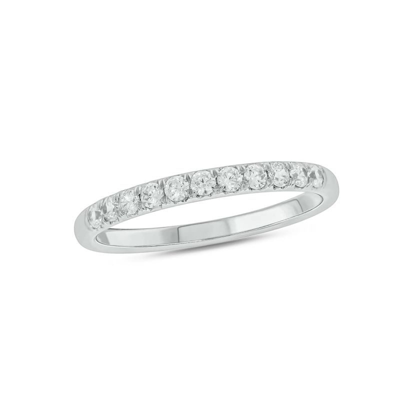 Lab Created 1/3 Carat Lab-Grown Diamond Elegant Anniversary Ring in Sterling Silver