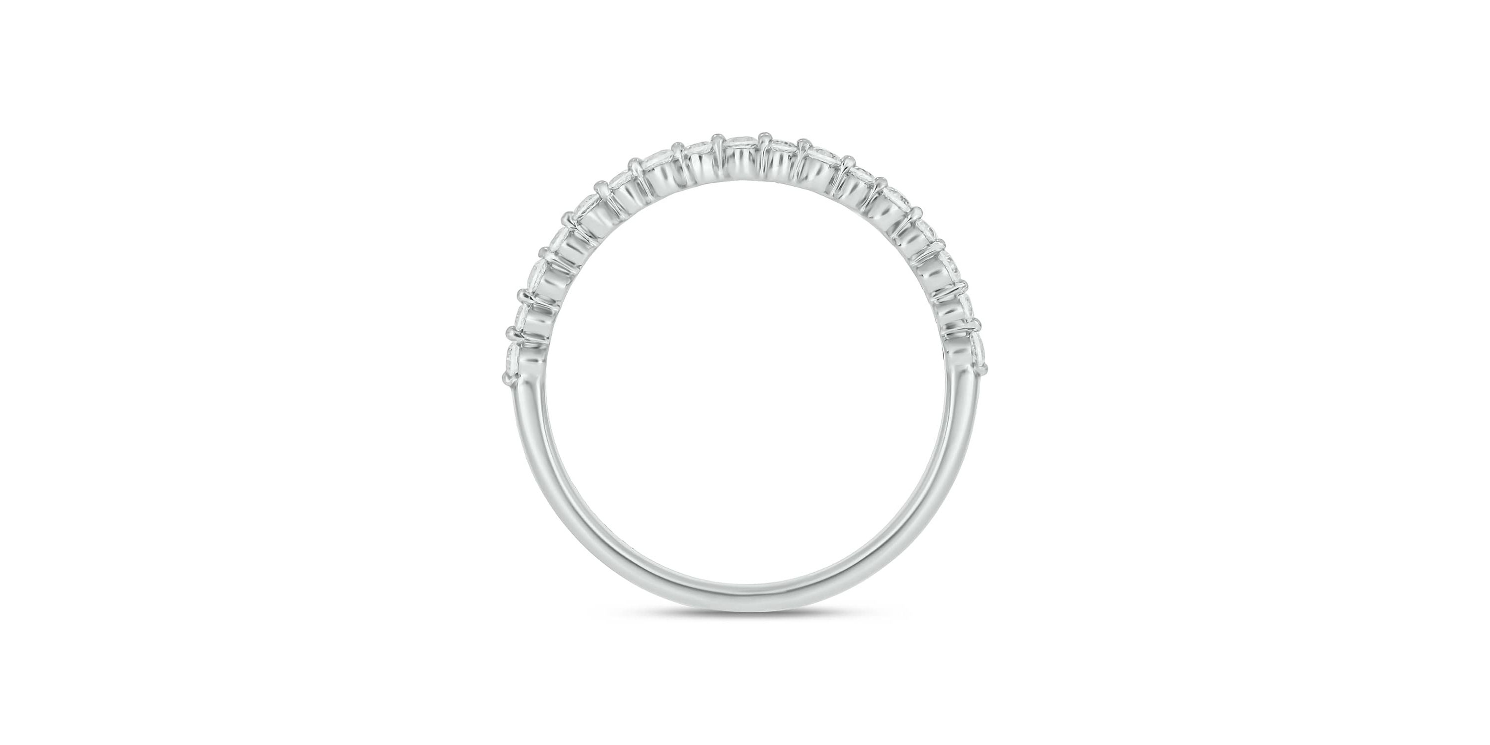 Lab Created 1/4 Carat Lab-Grown Diamond Half Bezel Anniversary Ring in Sterling Silver