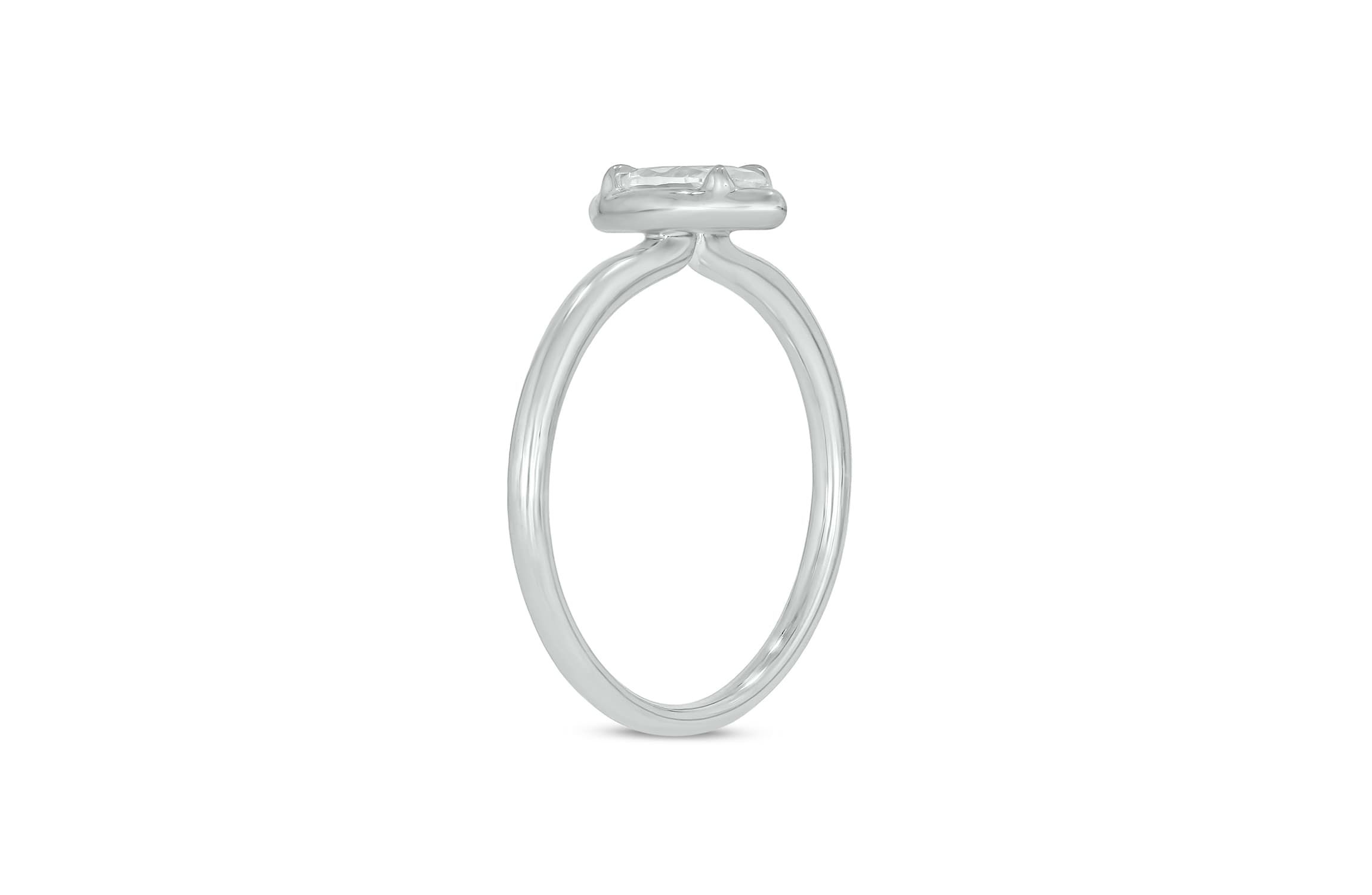 Lab Created 1/3 Carat Lab-Grown Diamond Marquise Solitaire Ring in Sterling Silver