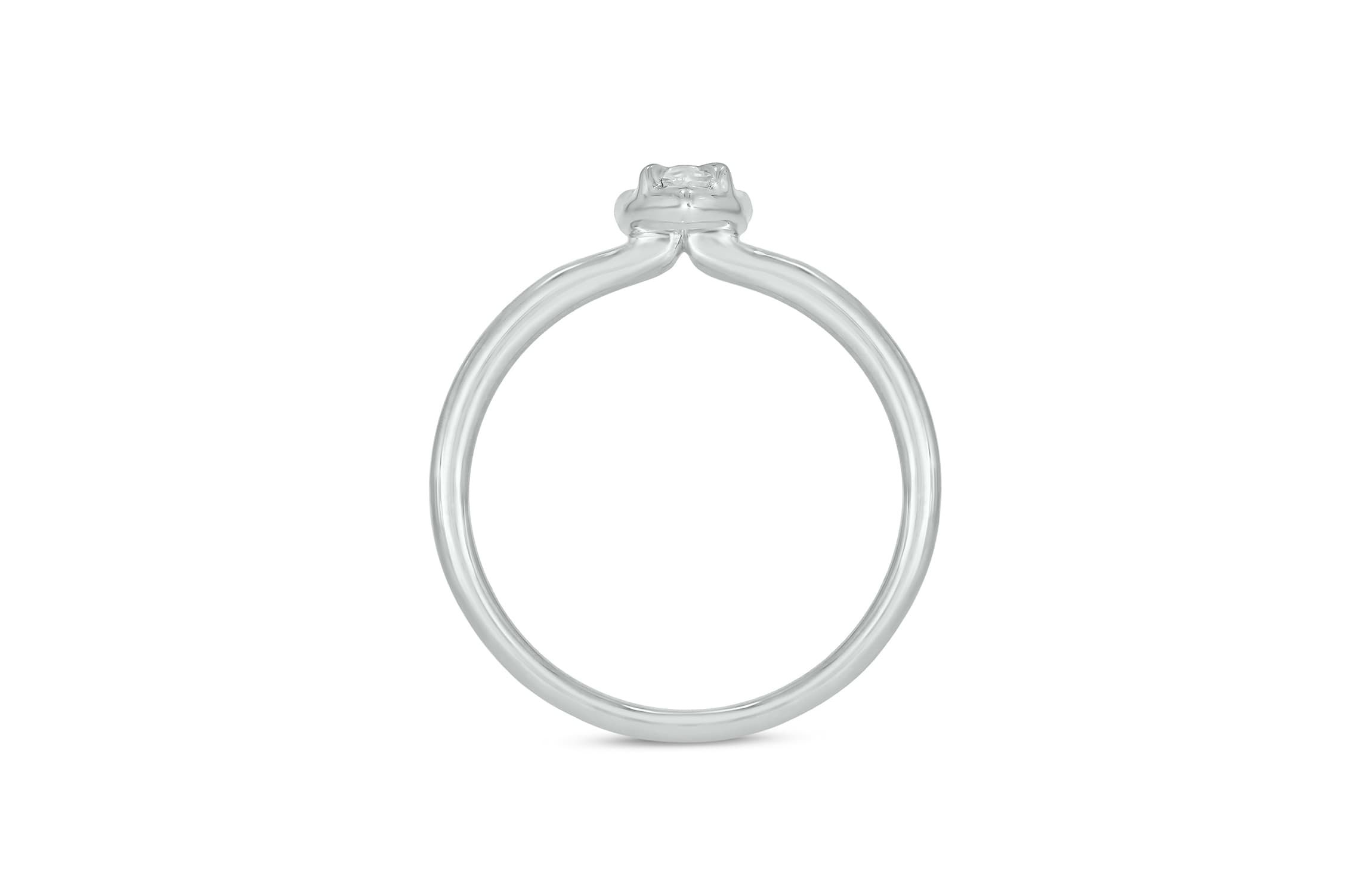 Lab Created 1/3 Carat Lab-Grown Diamond Marquise Solitaire Ring in Sterling Silver
