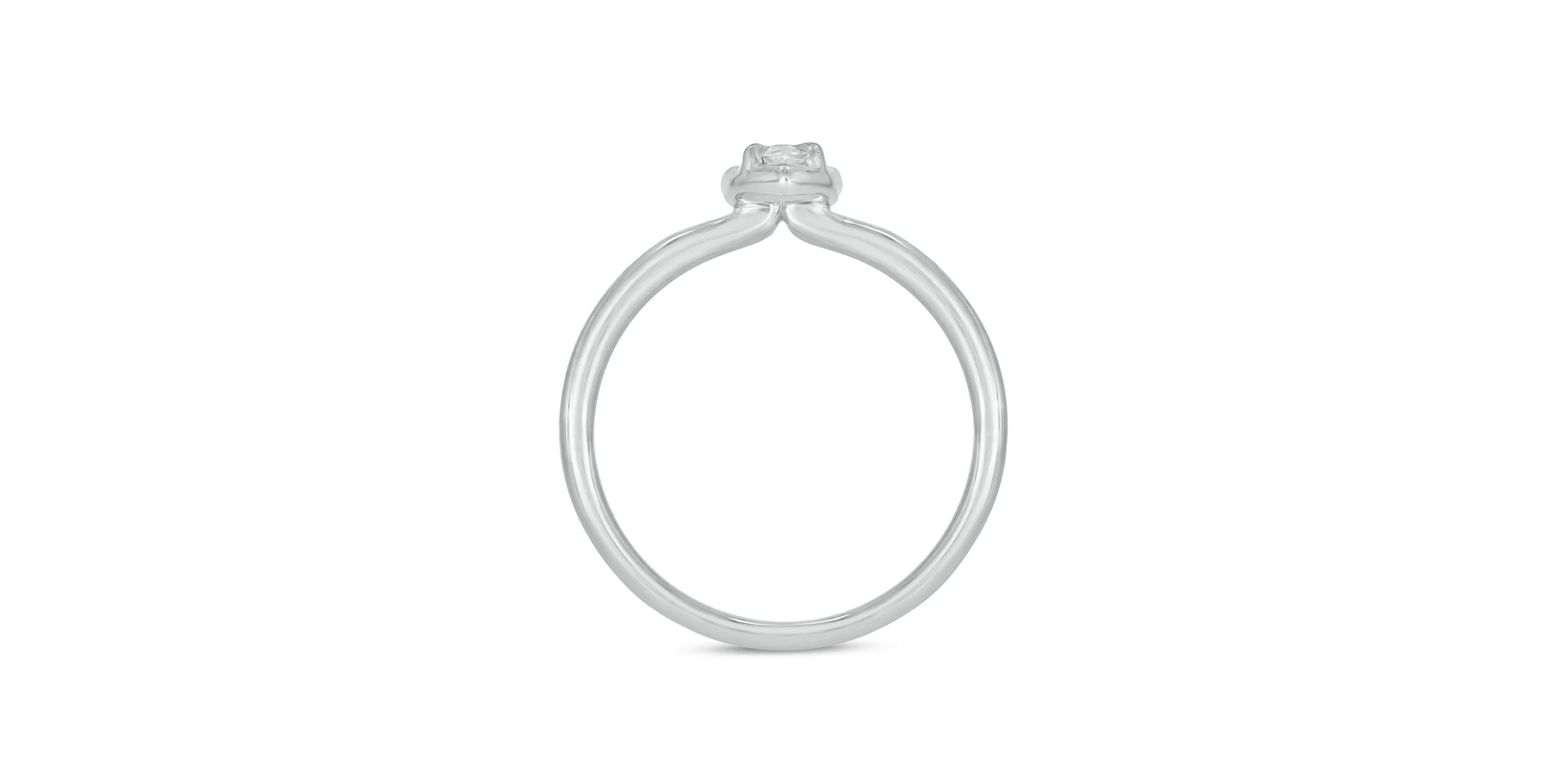 Lab Created 1/3 Carat Lab-Grown Diamond Marquise Solitaire Ring in Sterling Silver