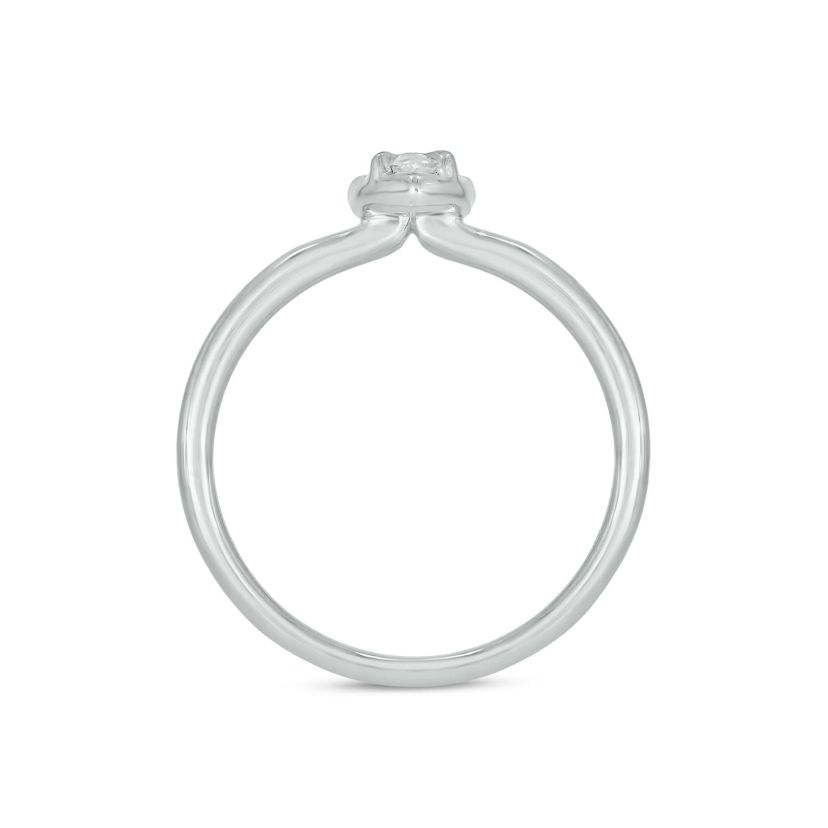 Lab Created 1/3 Carat Lab-Grown Diamond Marquise Solitaire Ring in Sterling Silver