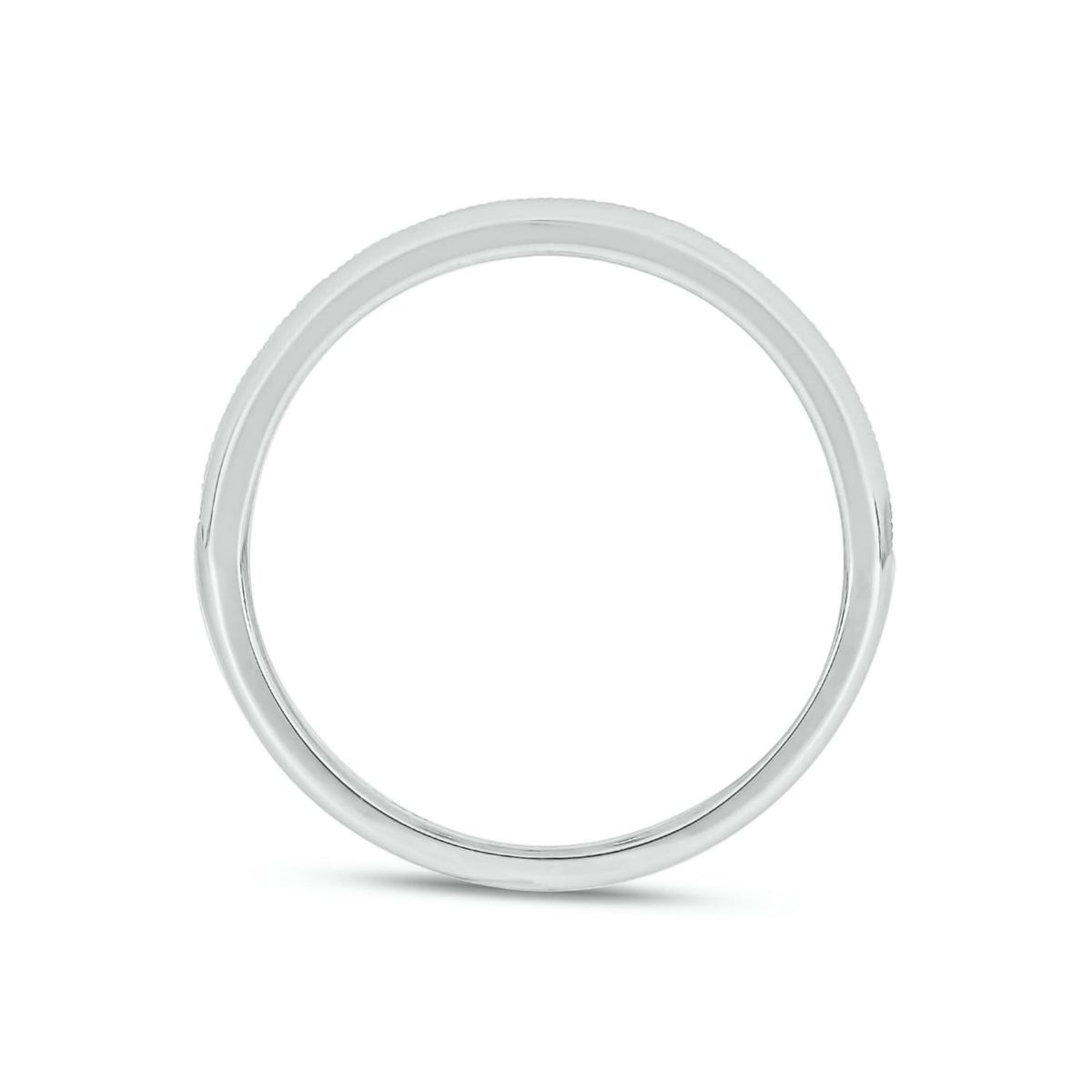 Lab Created 1/4 Carat Lab-Grown Diamond Channel Band  Anniversary Ring in Sterling Silver