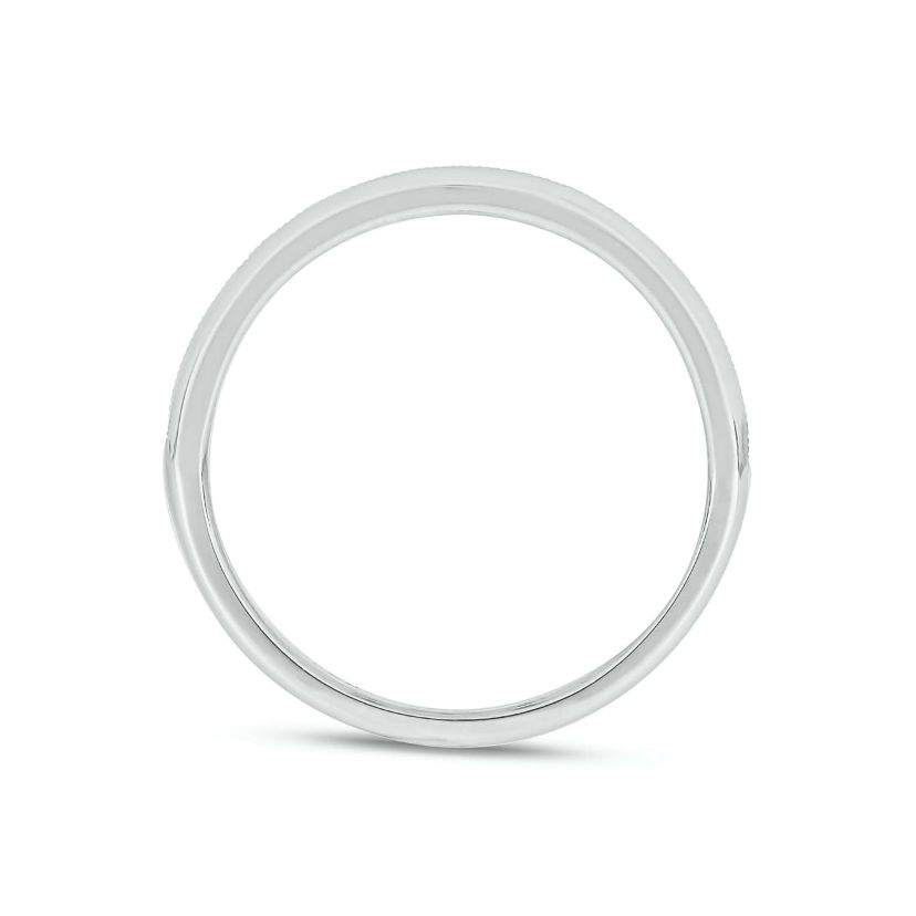Lab Created 1/4 Carat Lab-Grown Diamond Channel Band  Anniversary Ring in Sterling Silver
