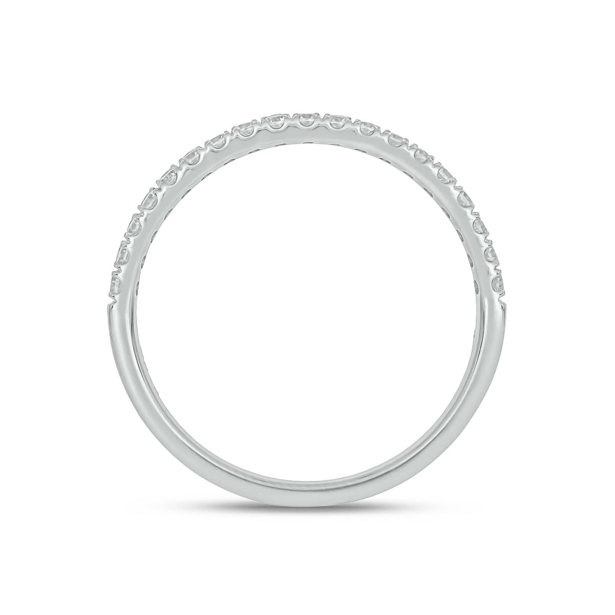 Lab Created 1/2 Carat Lab-Grown Dazzling Two-Row Diamond Anniversary Ring in Sterling Silver