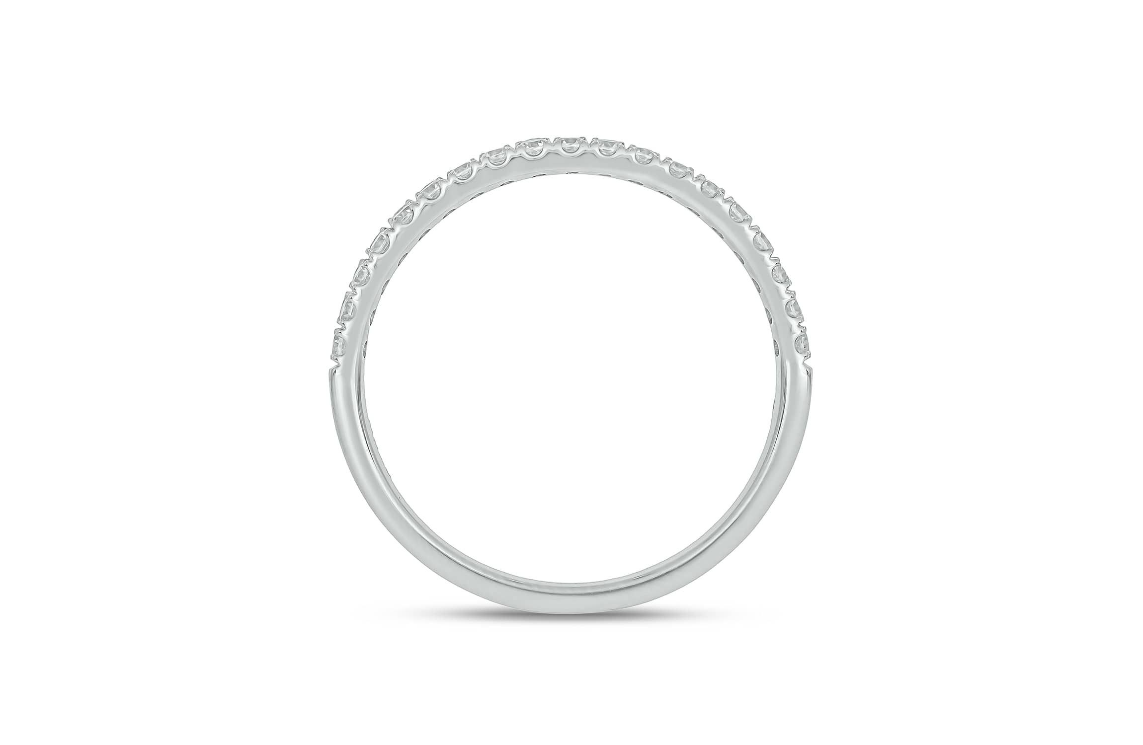 Lab Created 1/2 Carat Lab-Grown Dazzling Two-Row Diamond Anniversary Ring in Sterling Silver