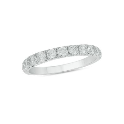 Belk & Co Lab Created 1 Carat Lab-Grown Diamond Anniversary Ring in Sterling Silver, White, 5.5