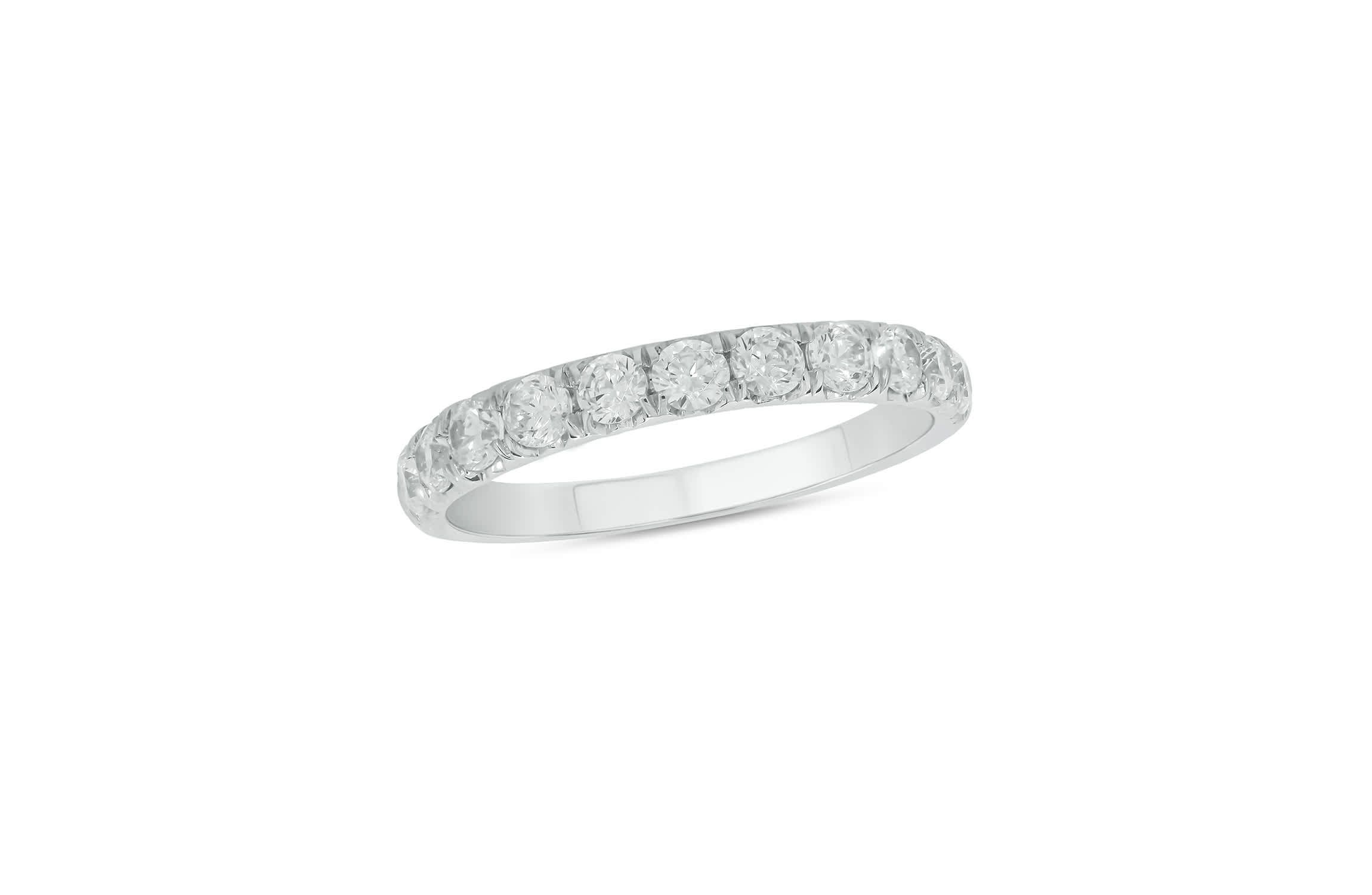 Lab Created 1 Carat Lab-Grown Diamond Anniversary Ring in Sterling Silver