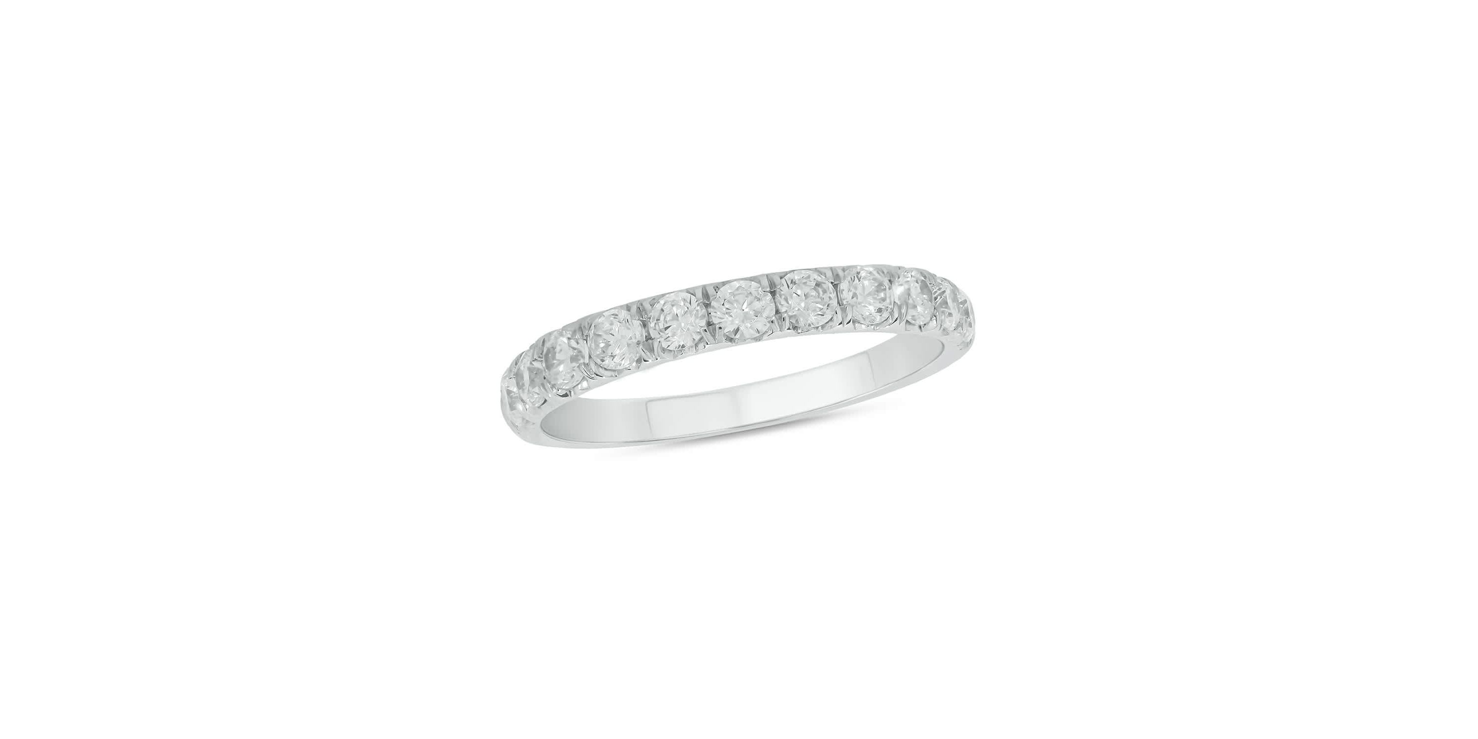 Lab Created 1 Carat Lab-Grown Diamond Anniversary Ring in Sterling Silver