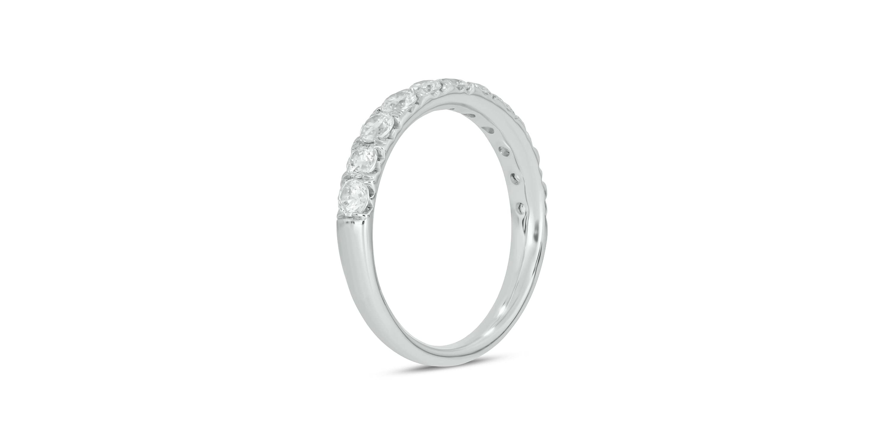 Lab Created 1 Carat Lab-Grown Diamond Anniversary Ring in Sterling Silver