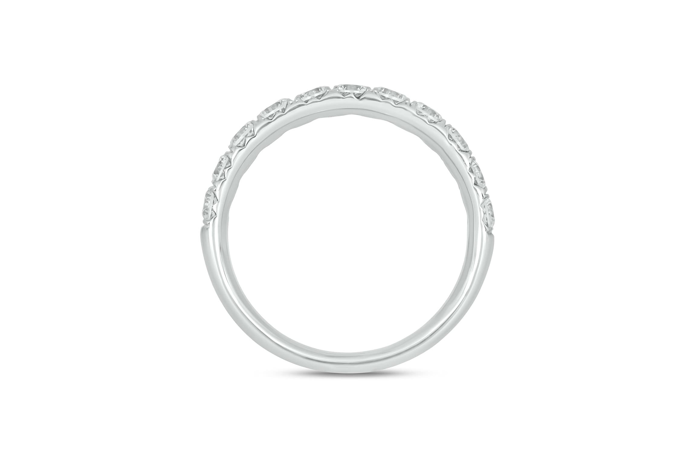 Lab Created 1 Carat Lab-Grown Diamond Anniversary Ring in Sterling Silver