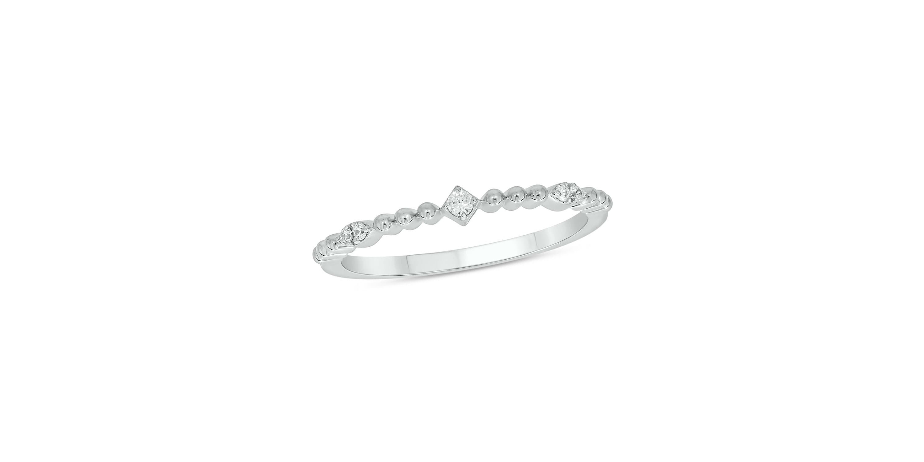 Lab Created Diamond Accent  Lab-Grown Diamond Anniversary Ring in Sterling Silver
