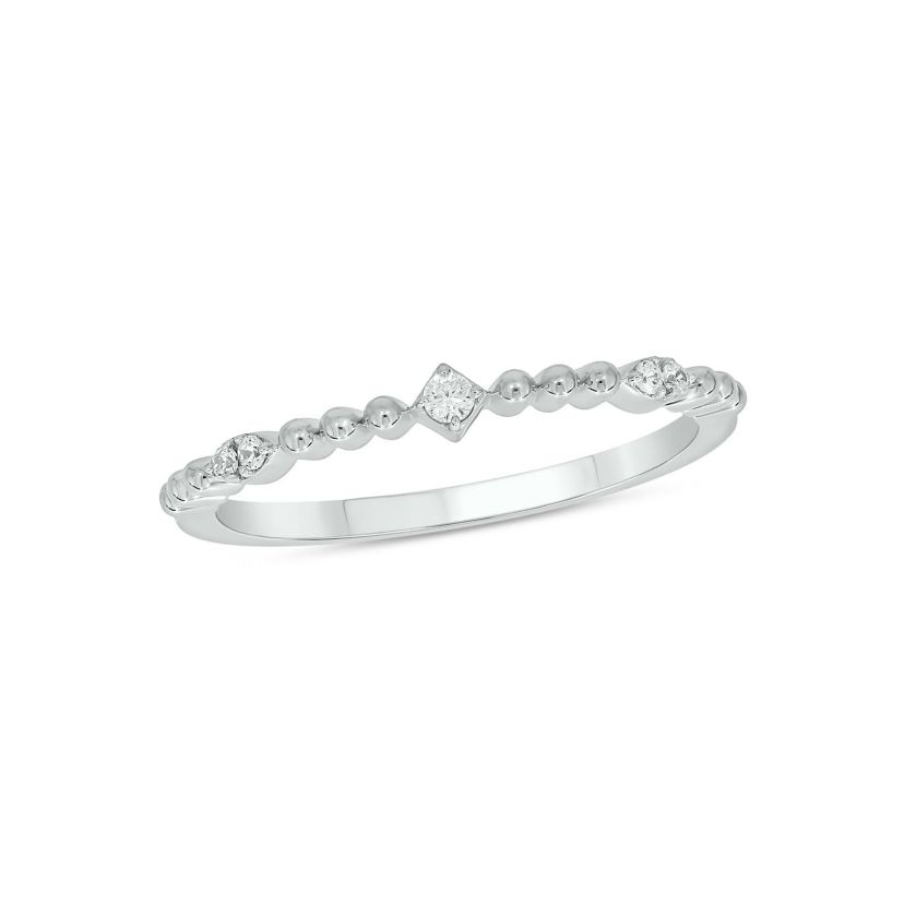 Lab Created Diamond Accent  Lab-Grown Diamond Anniversary Ring in Sterling Silver