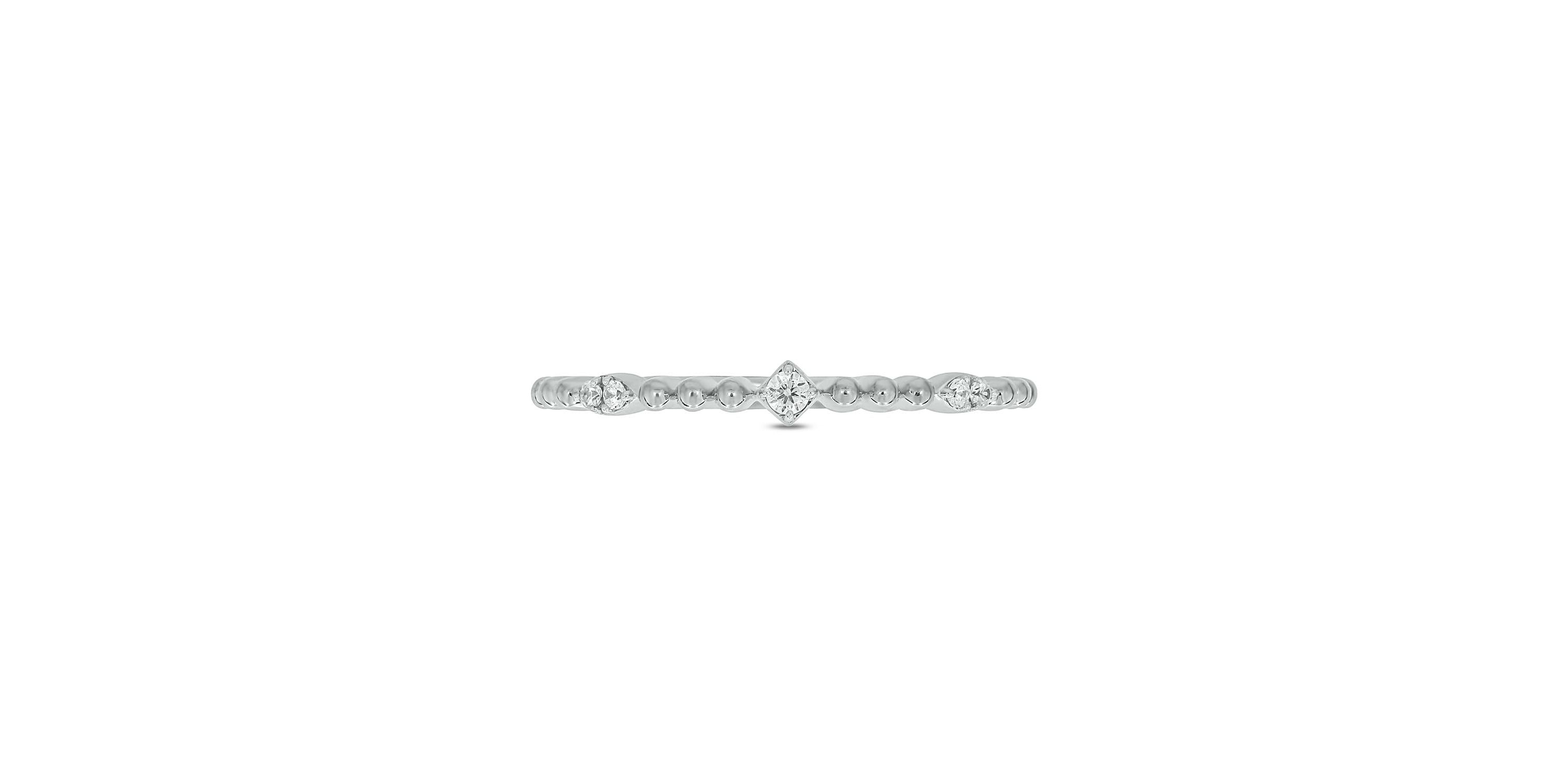Lab Created Diamond Accent  Lab-Grown Diamond Anniversary Ring in Sterling Silver