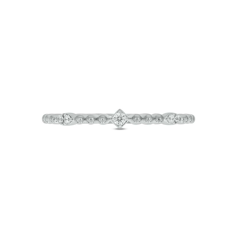 Lab Created Diamond Accent  Lab-Grown Diamond Anniversary Ring in Sterling Silver