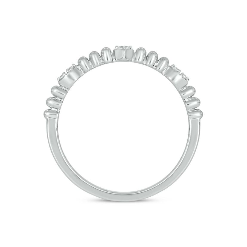 Lab Created Diamond Accent  Lab-Grown Diamond Anniversary Ring in Sterling Silver