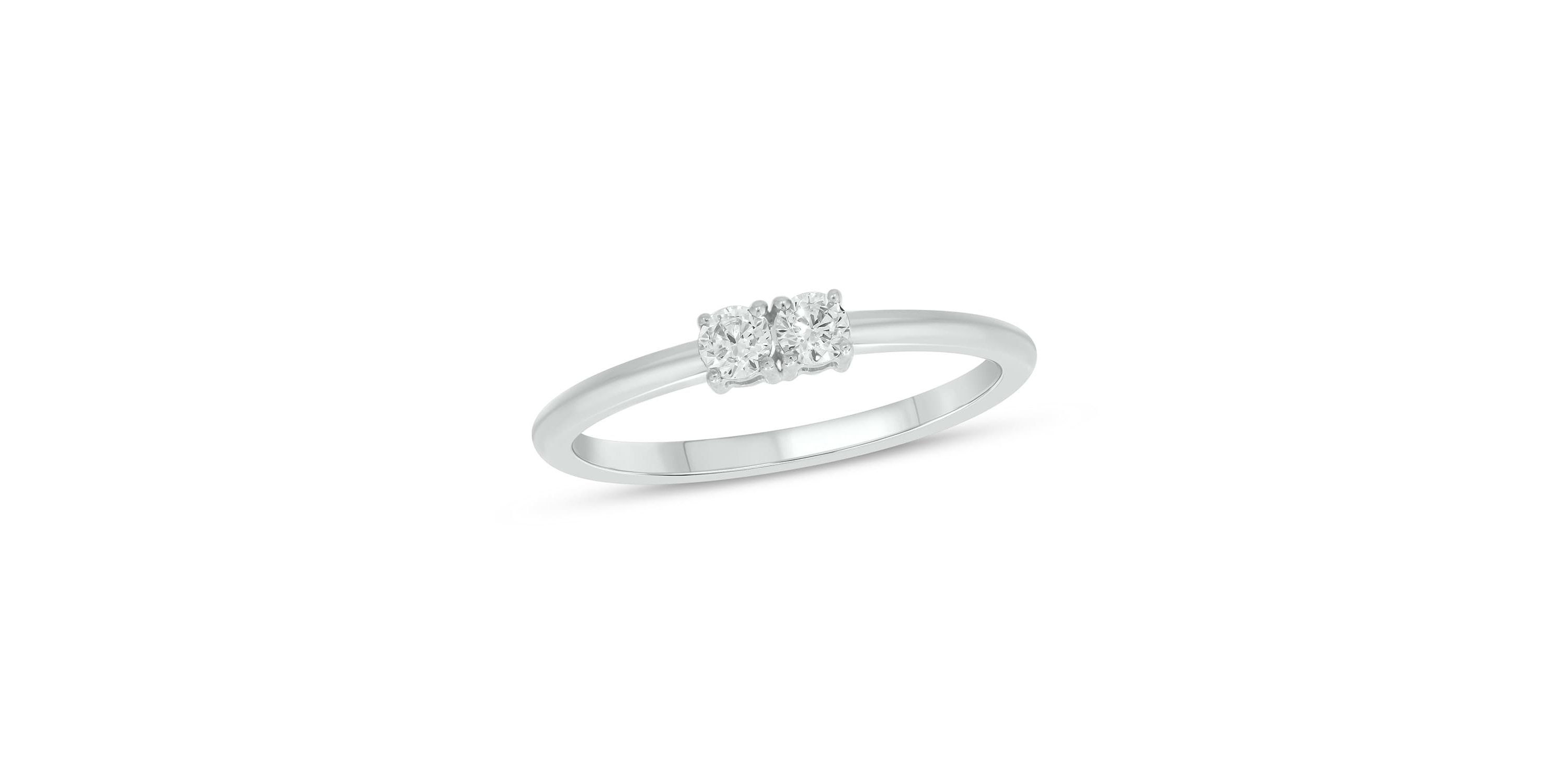 Lab Created 1/5 Carat Round Sparkling Promise Ring in Sterling Silver
