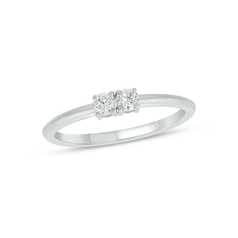 Lab Created 1/5 Carat Round Sparkling Promise Ring in Sterling Silver