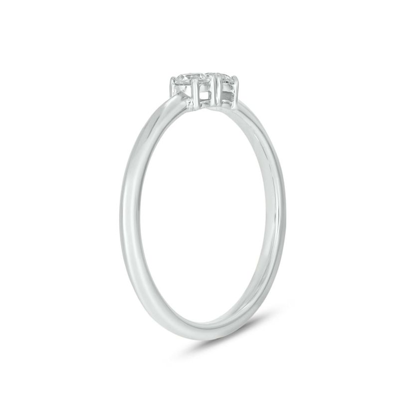 Lab Created 1/5 Carat Round Sparkling Promise Ring in Sterling Silver