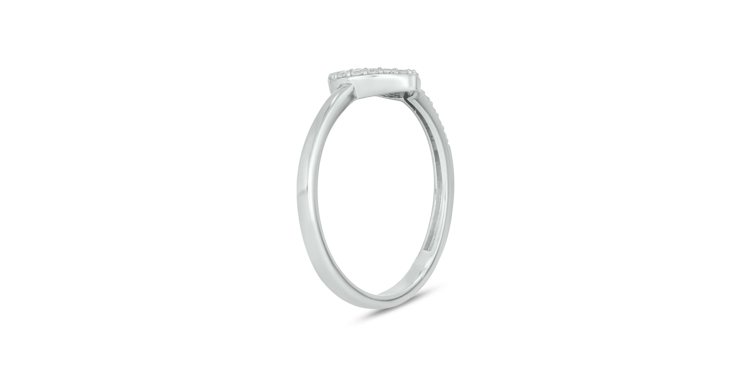 Lab Created 1/6 Carat Heart-Shaped Romantic Fashion Ring in Sterling Silver