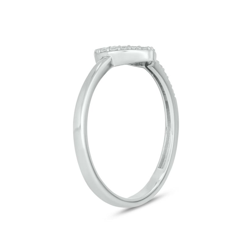 Lab Created 1/6 Carat Heart-Shaped Romantic Fashion Ring in Sterling Silver