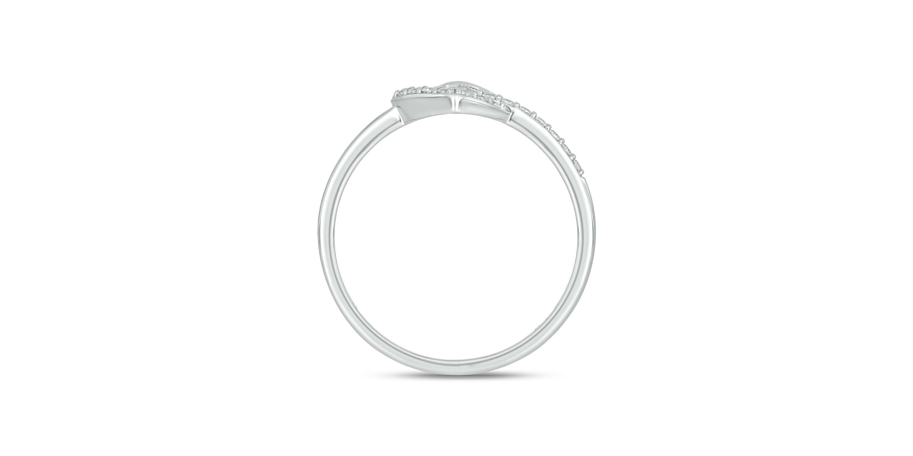 Lab Created 1/6 Carat Heart-Shaped Romantic Fashion Ring in Sterling Silver