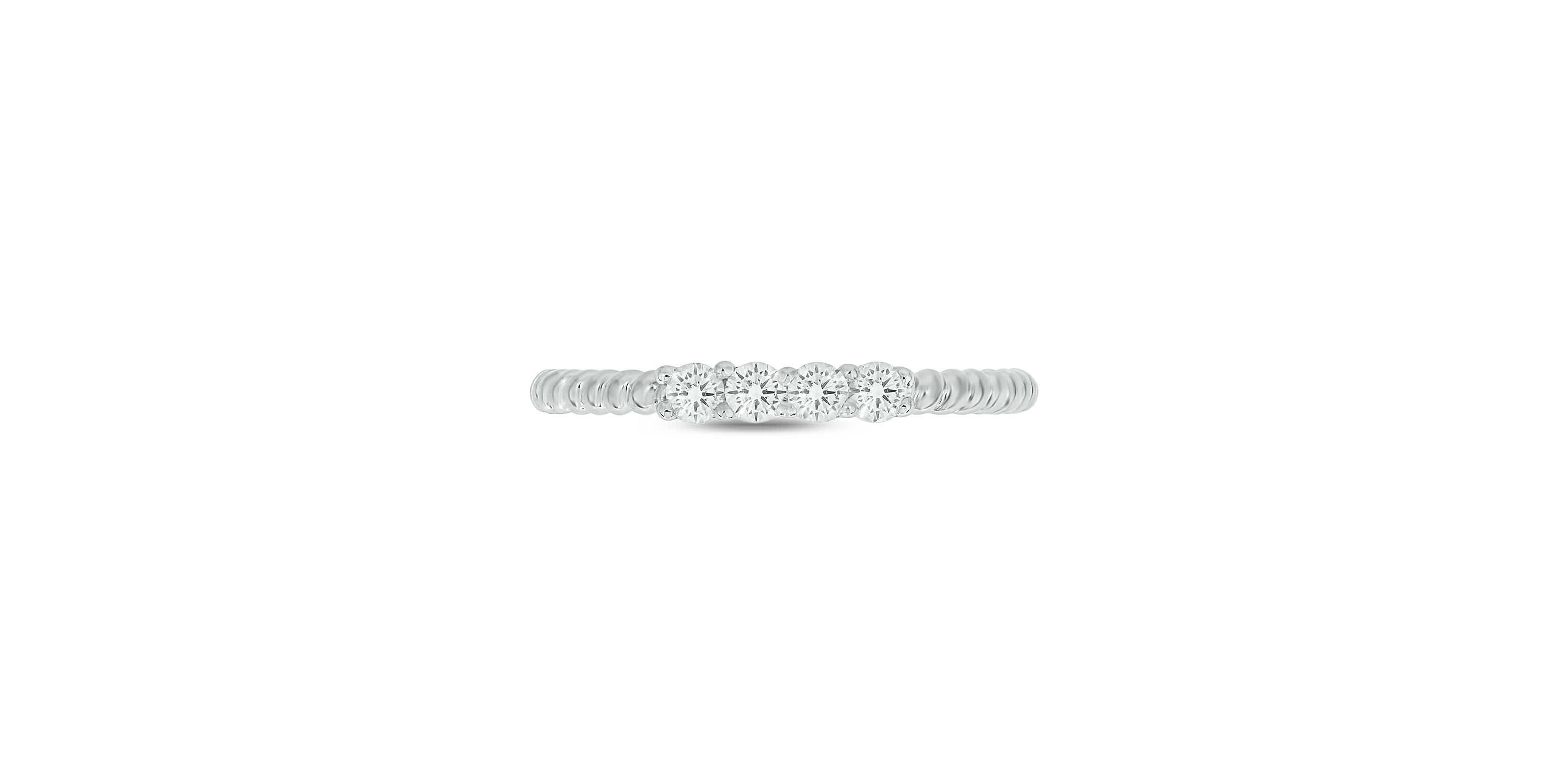 Lab Created 1/4 Carat Lab-Grown Diamond Refined Anniversary Ring Band in Sterling Silver