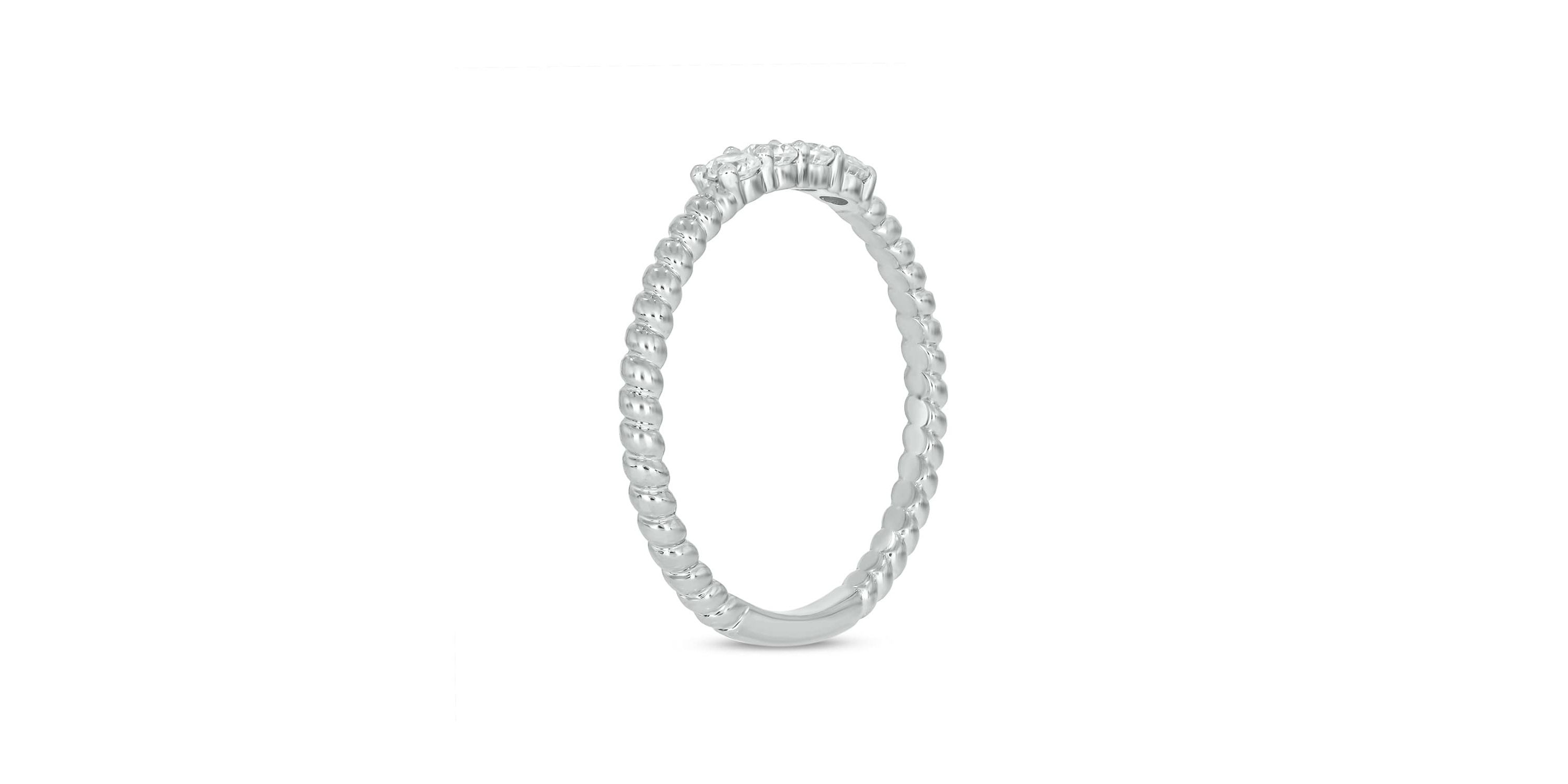 Lab Created 1/4 Carat Lab-Grown Diamond Refined Anniversary Ring Band in Sterling Silver
