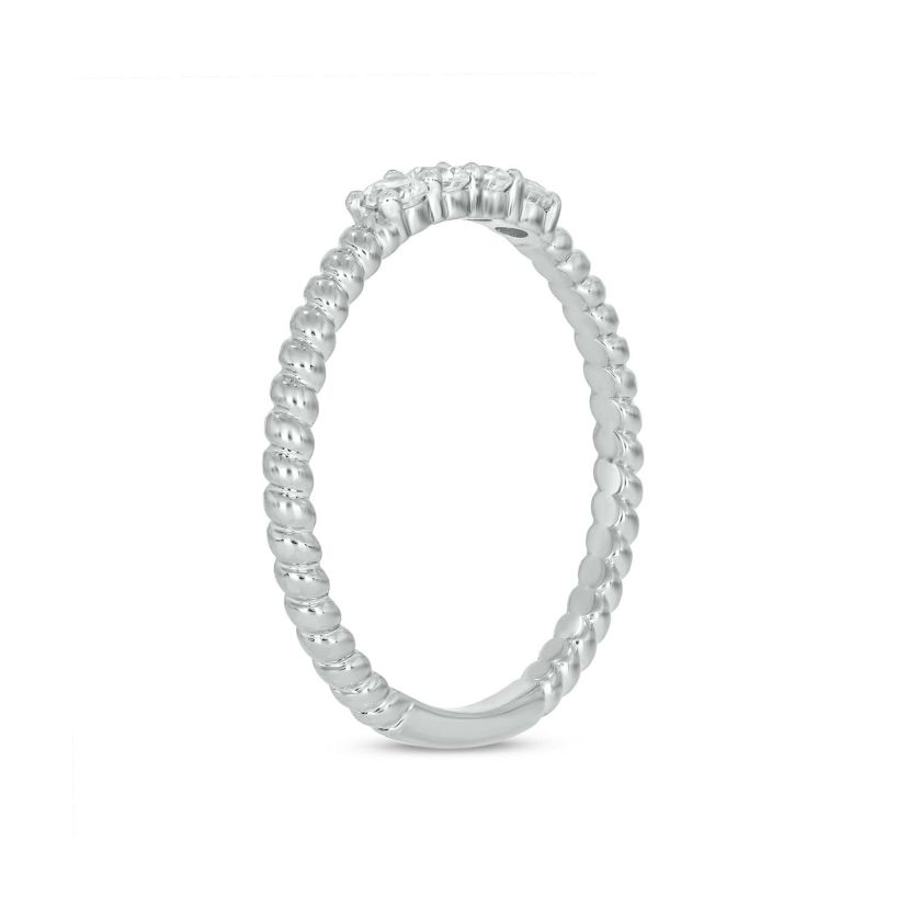 Lab Created 1/4 Carat Lab-Grown Diamond Refined Anniversary Ring Band in Sterling Silver
