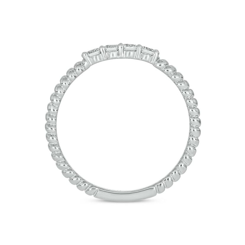 Lab Created 1/4 Carat Lab-Grown Diamond Refined Anniversary Ring Band in Sterling Silver