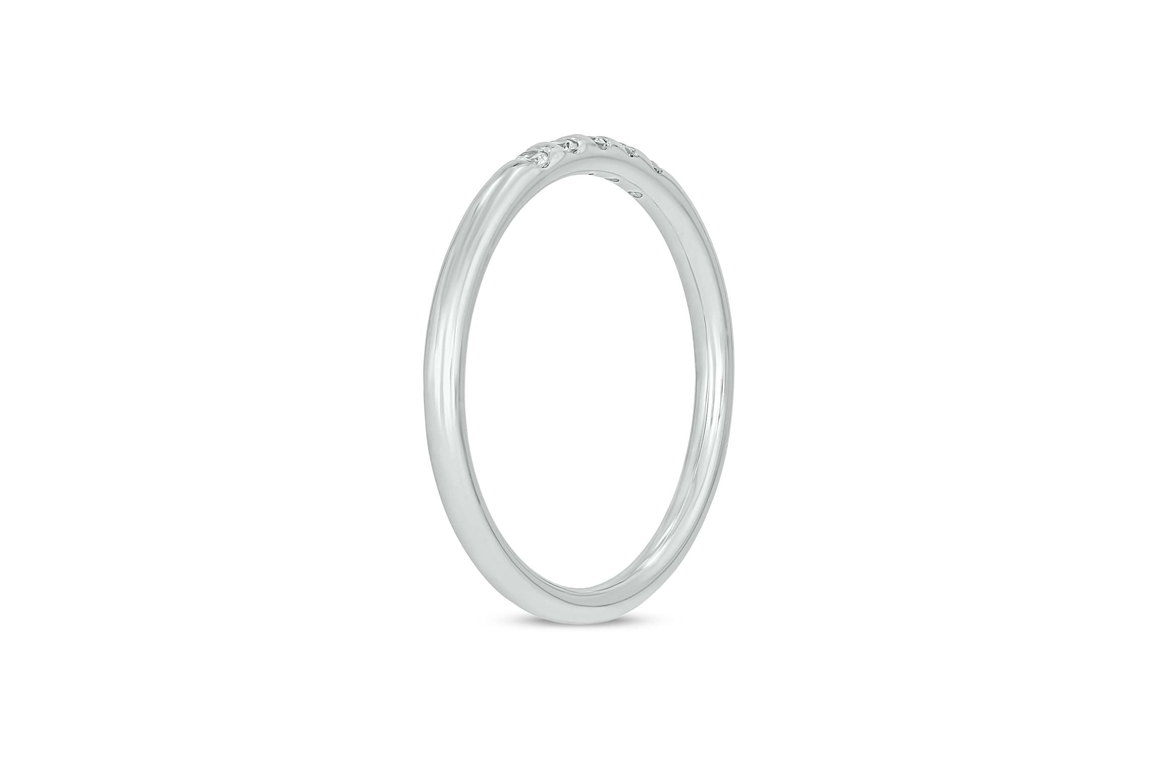 Lab Created 1/10 Carat Lab-Grown Diamond Timeless Anniversary Ring in Sterling Silver