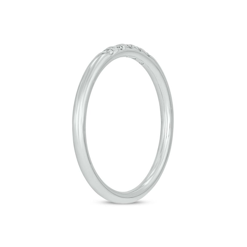 Lab Created 1/10 Carat Lab-Grown Diamond Timeless Anniversary Ring in Sterling Silver