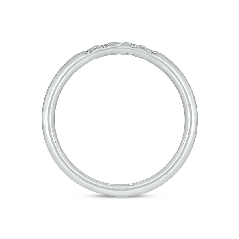 Lab Created 1/10 Carat Lab-Grown Diamond Timeless Anniversary Ring in Sterling Silver