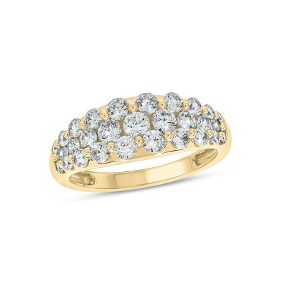 Belk & Co Lab Created 1 1/2 Carat Lab-Grown Diamond Radiance Fashion Ring in 10K Yellow Gold, 7