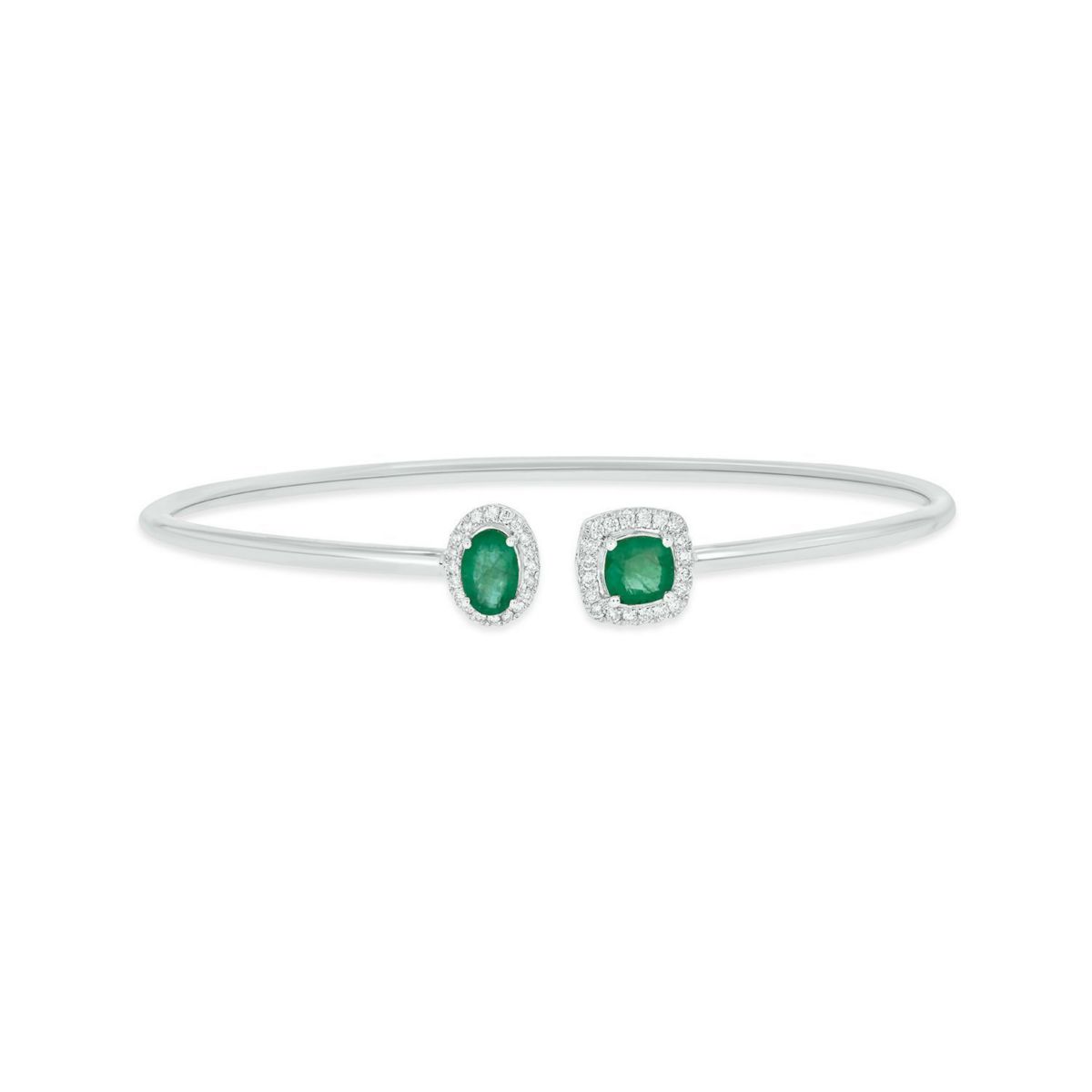 Belk & Co. Lab Created 1/5 ct. t.w. Diamond & Emerald Gemstone Flex ...