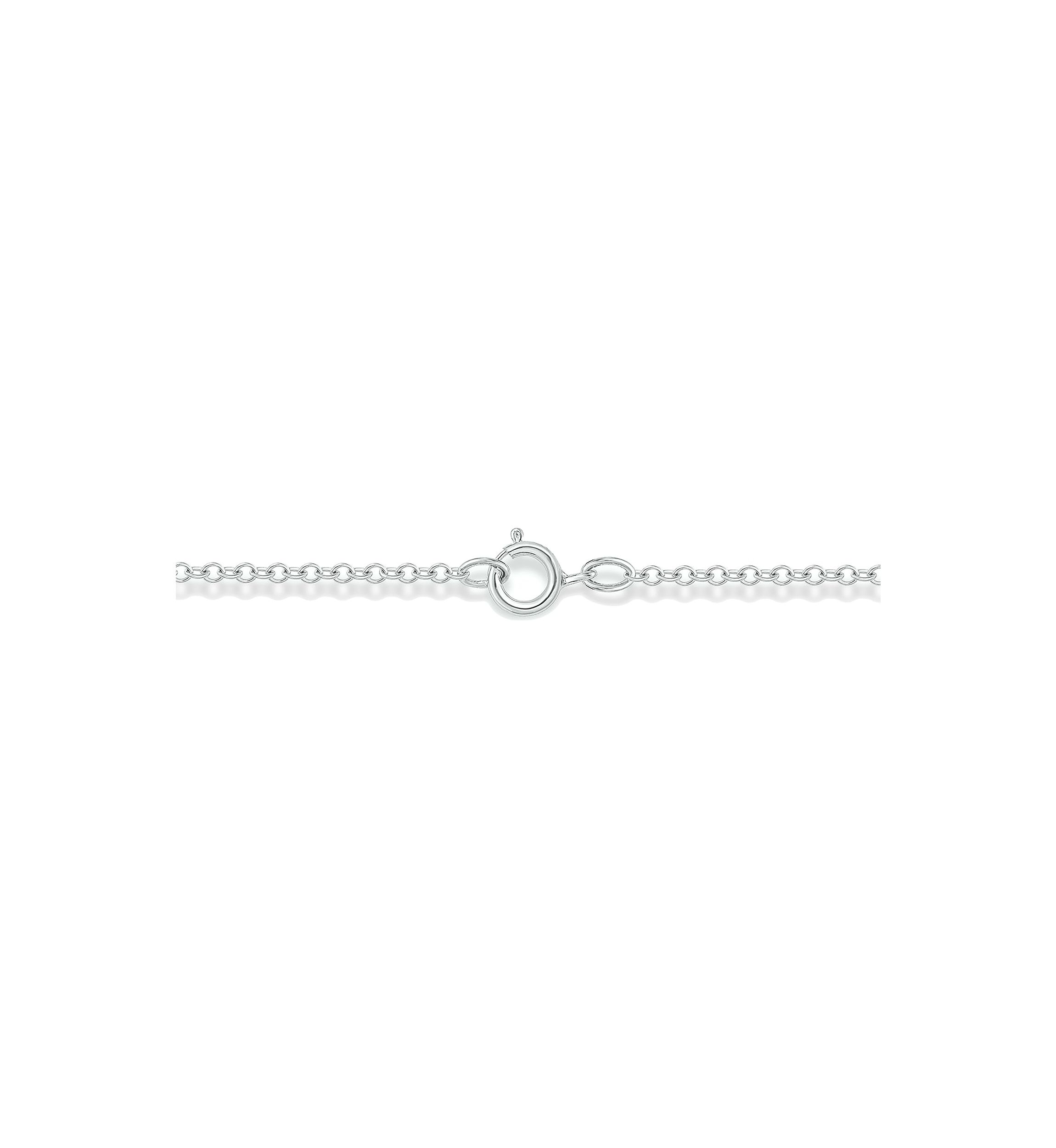 1/6 ct. t.w. Diamond and 5/8 ct. t.w. Created Blue Sapphire Evil Eye Pendant in Sterling Silver