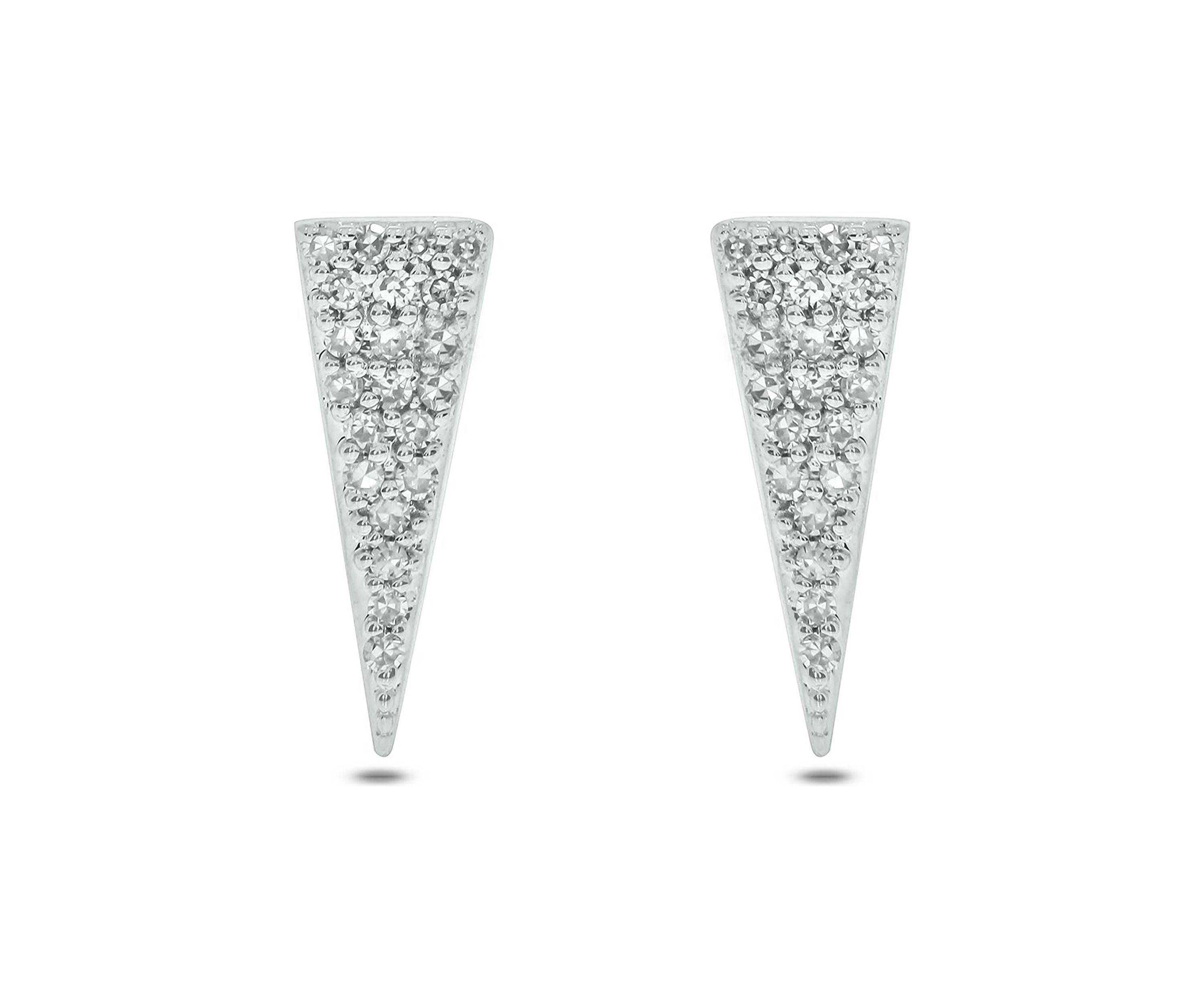 1/10 ct. t.w. Diamond Bar Earring in 14K White Gold