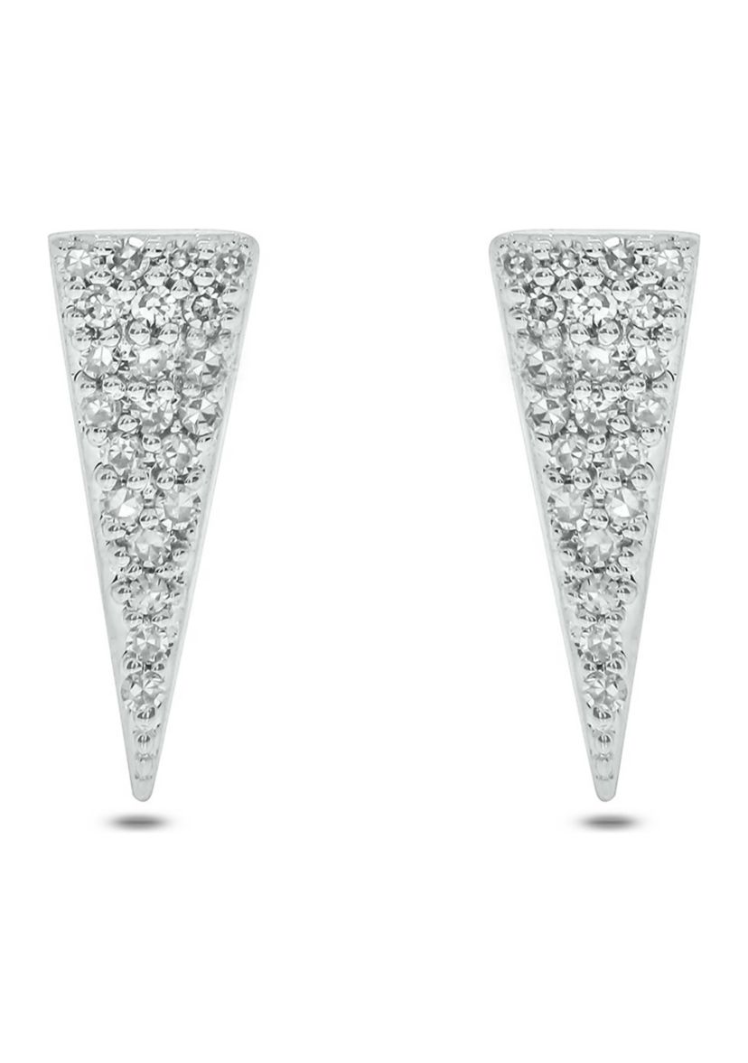 1/10 ct. t.w. Diamond Bar Earring in 14K White Gold