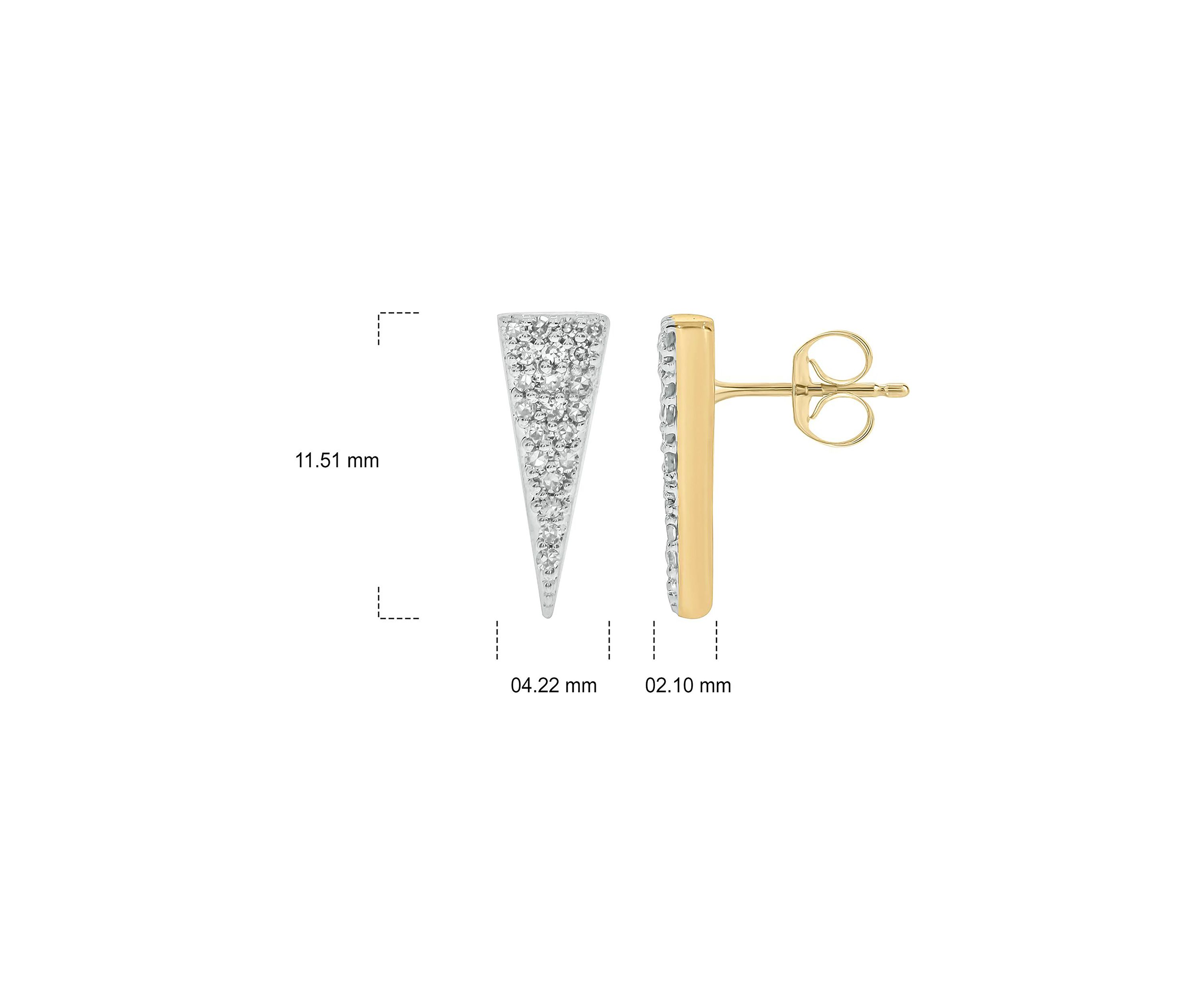 1/10 ct. t.w. Diamond Bar Earring in 14K White Gold