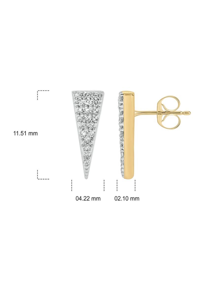 1/10 ct. t.w. Diamond Bar Earring in 14K White Gold