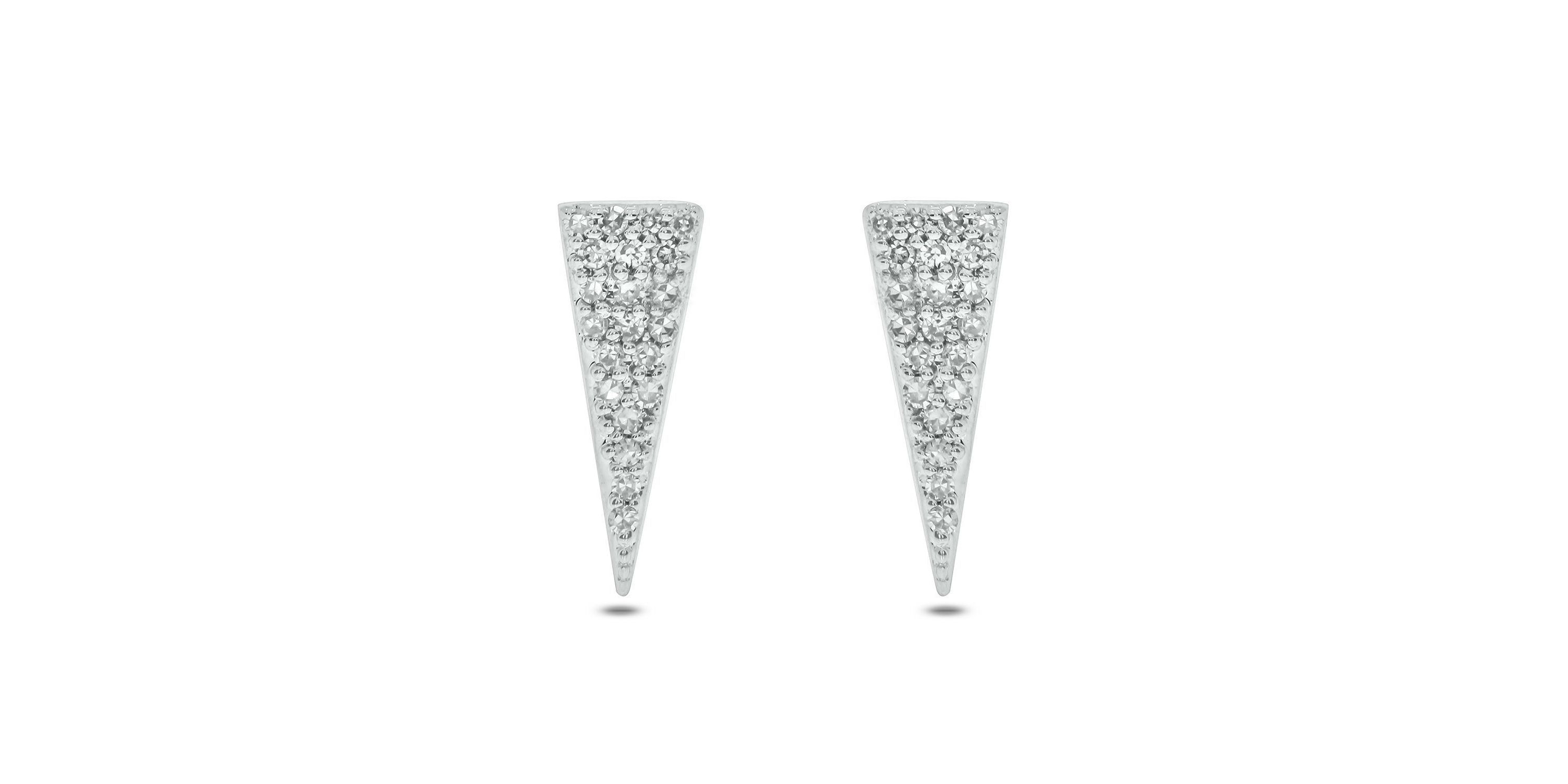 1/10 ct. t.w. Diamond Bar Earring in 14K White Gold