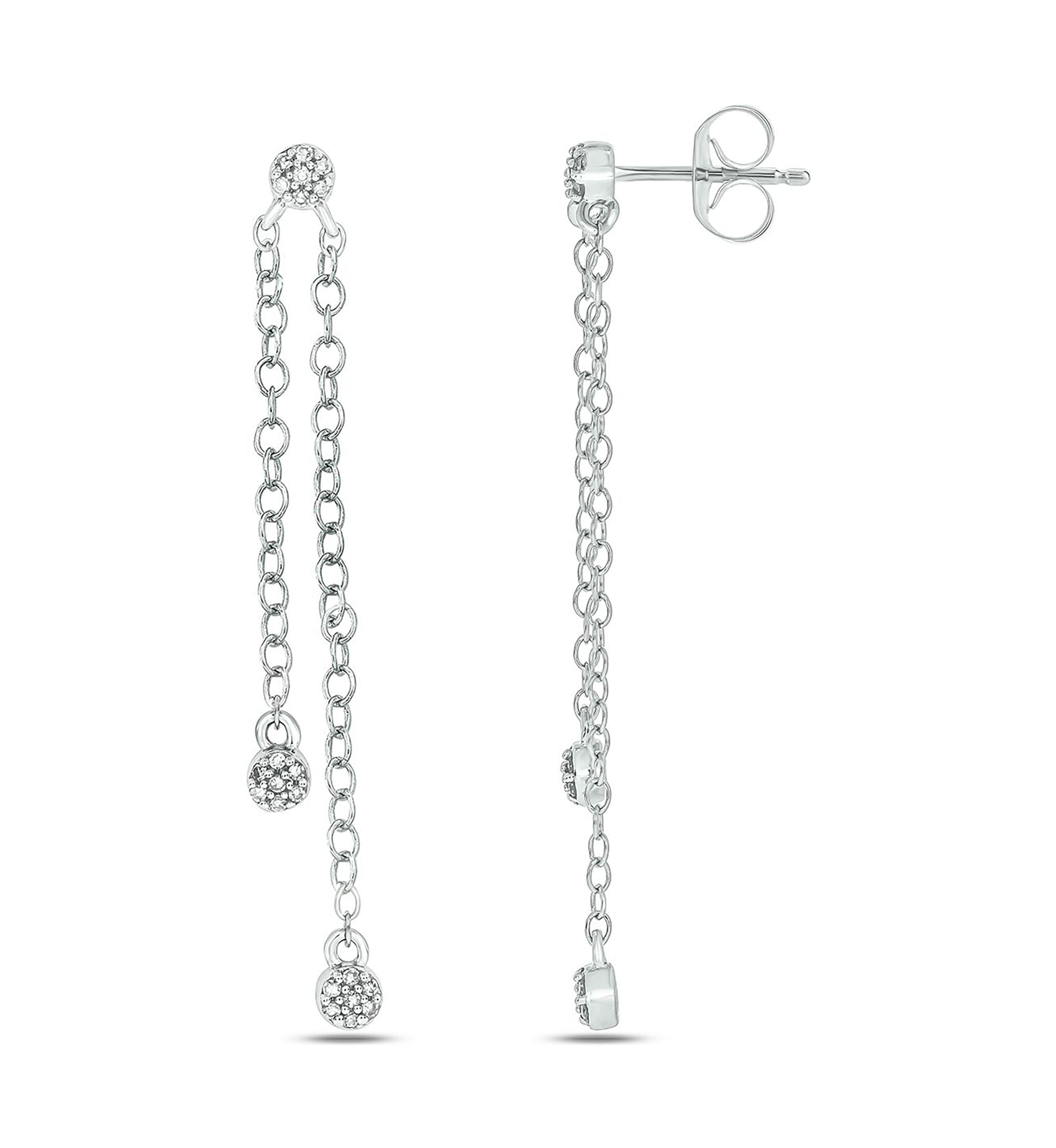 1/10 ct. t.w. Diamond Dangle Earring in Sterling Silver