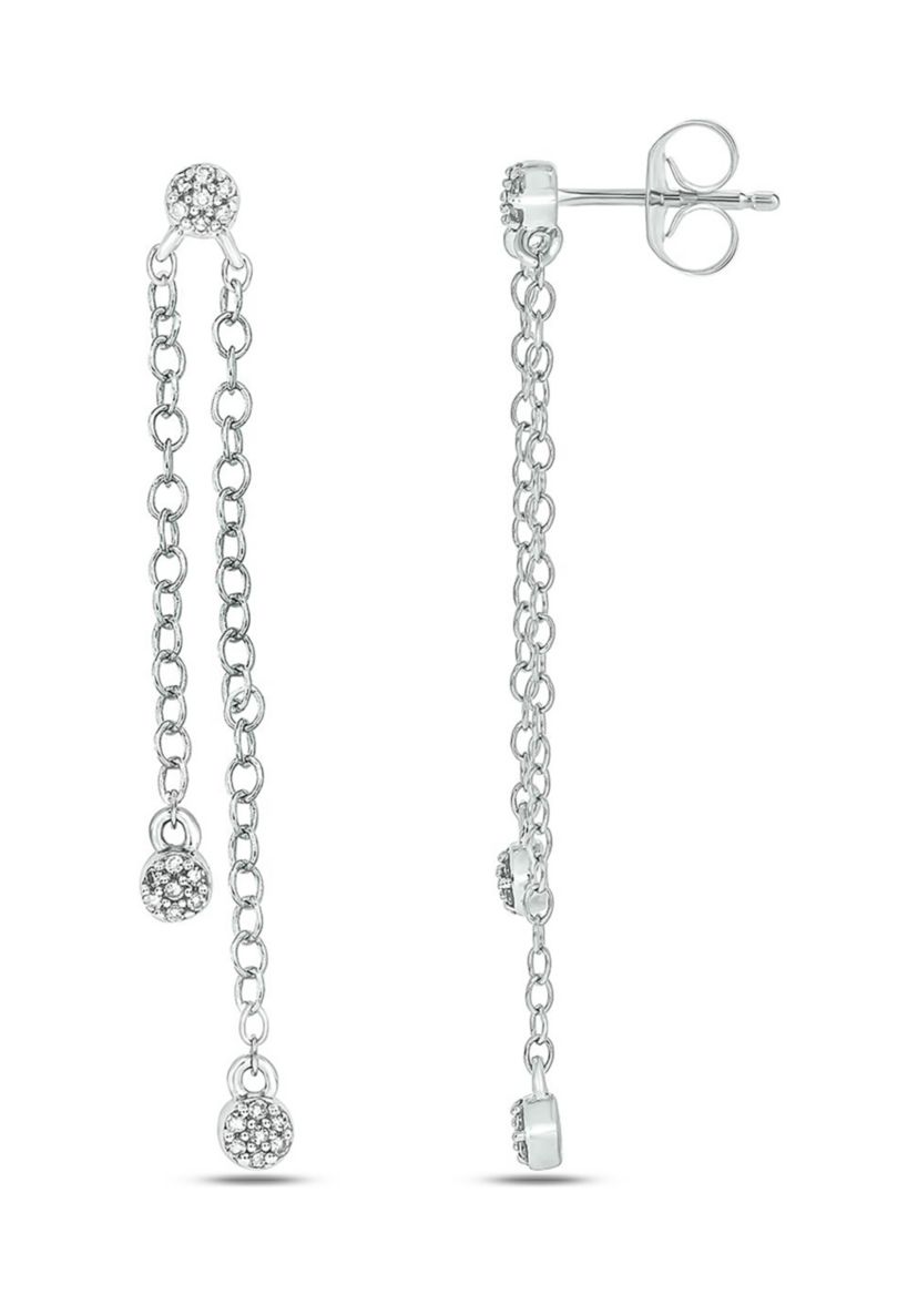 1/10 ct. t.w. Diamond Dangle Earring in Sterling Silver