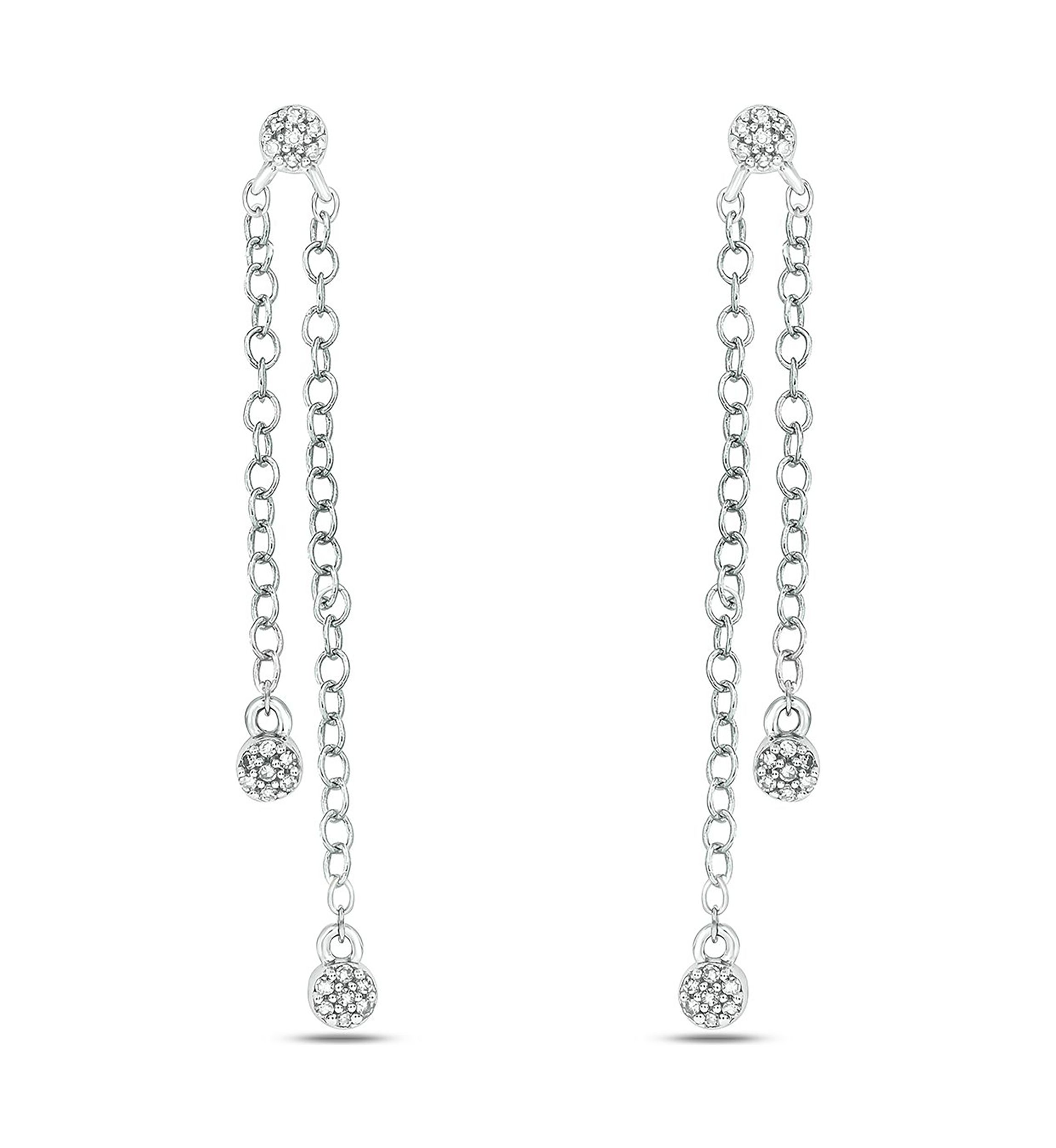 1/10 ct. t.w. Diamond Dangle Earring in Sterling Silver